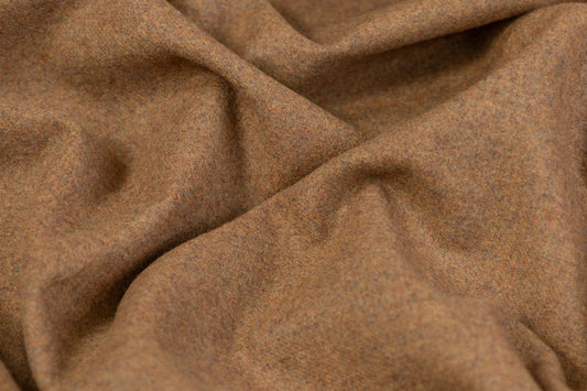 Solid Poly Wool Flannel - Brown