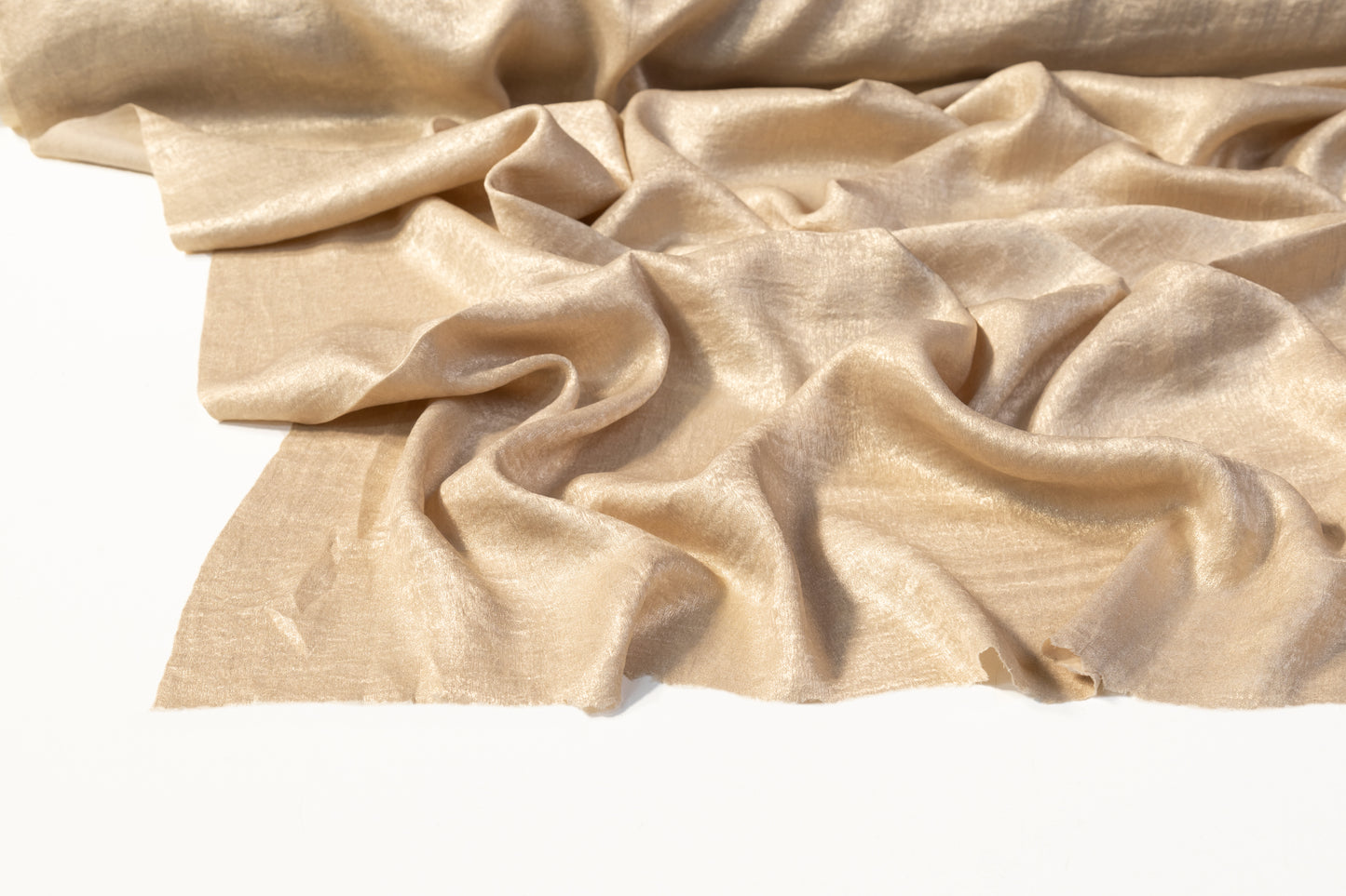 Shimmer Crepe de Chine - Champagne Gold