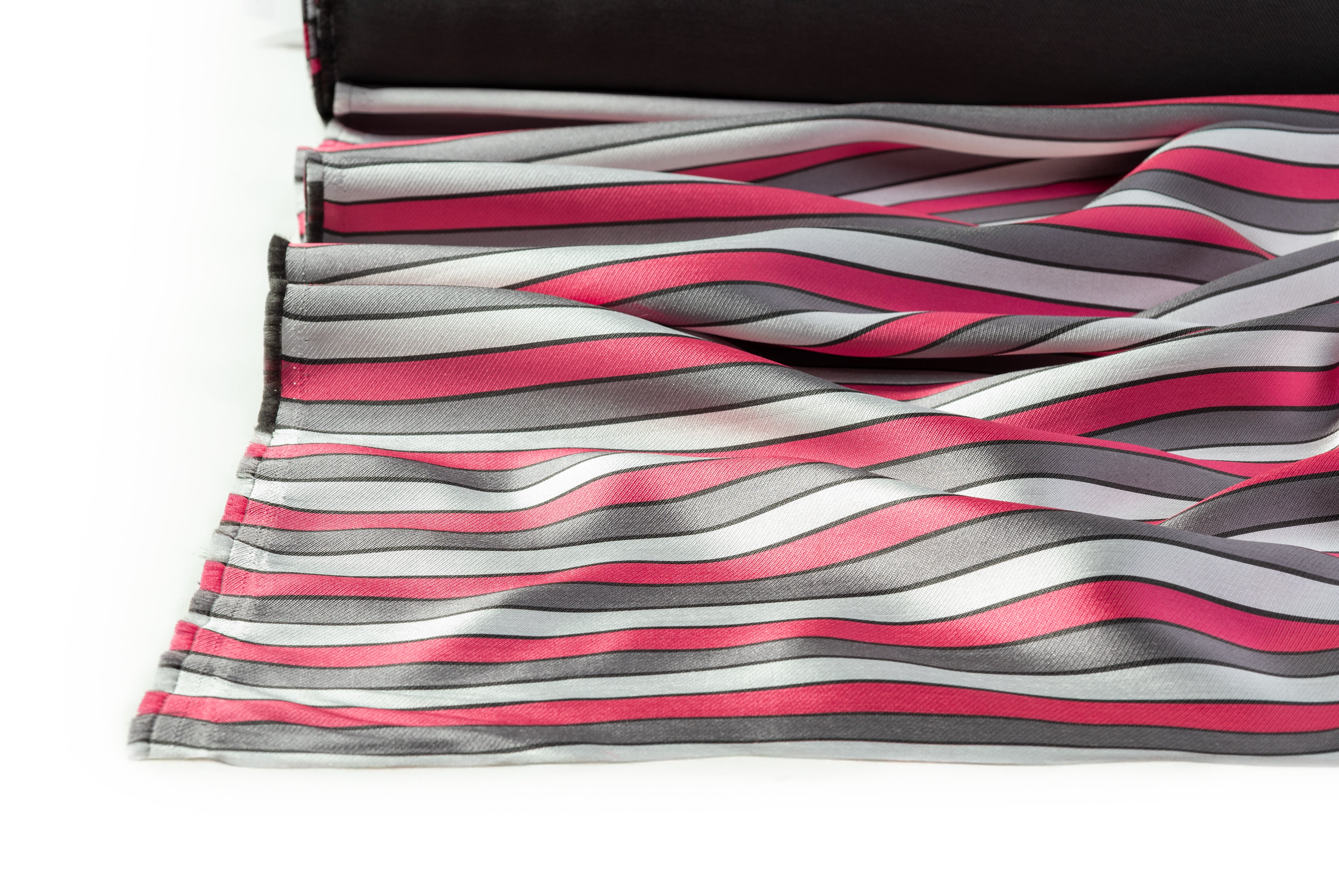 Striped Italian Jacquard - Pink / Gray