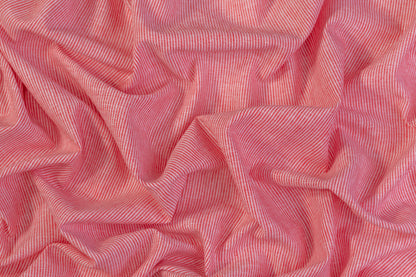 Hairline Striped Printed Linen - Red / White