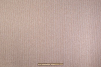 Pin Striped Printed Italian Linen - Taupe / White