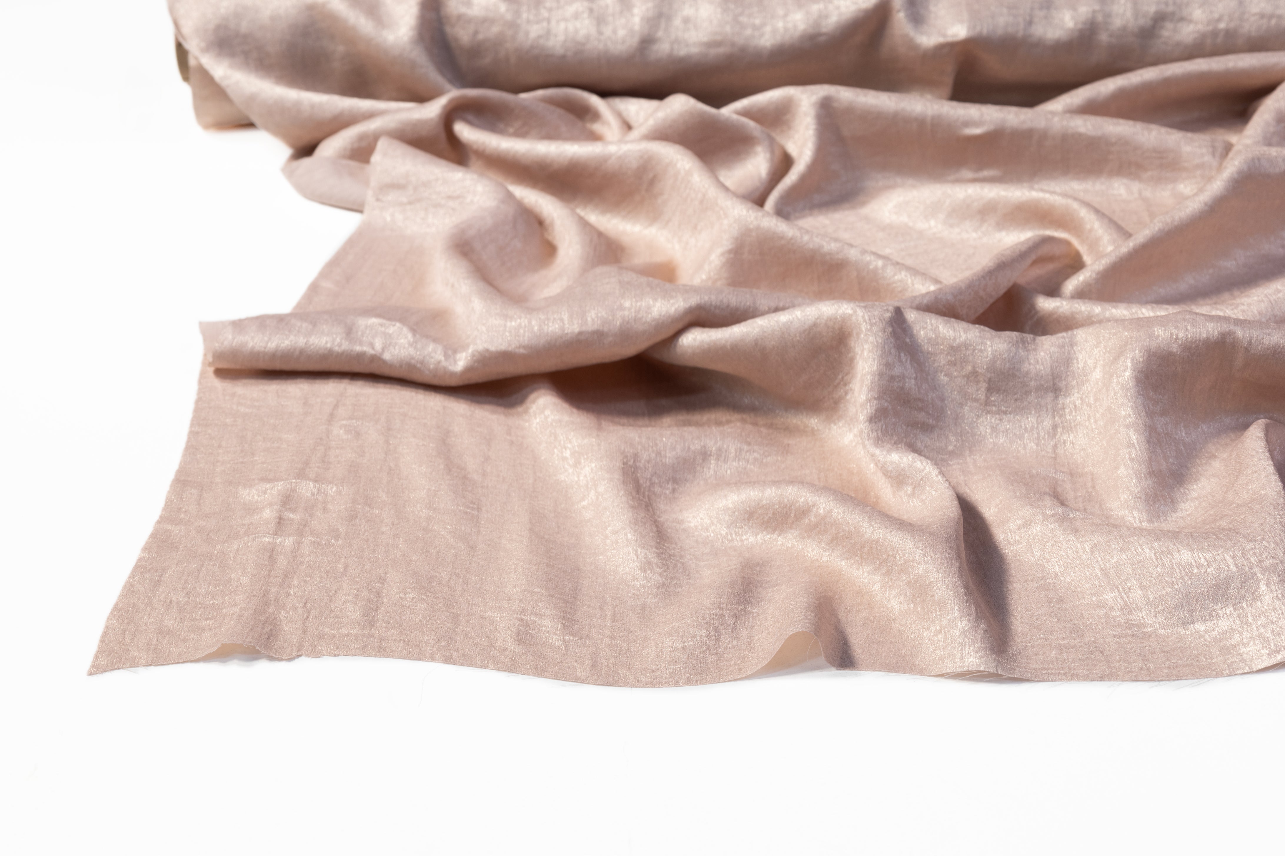 Shimmer Crepe de Chine - Blush Pink