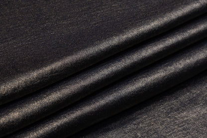 Shimmer Crepe de Chine - Navy Gold