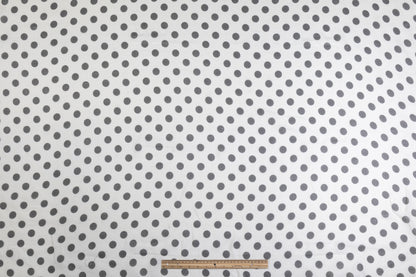 Dotted Italian Linen - Gray / White