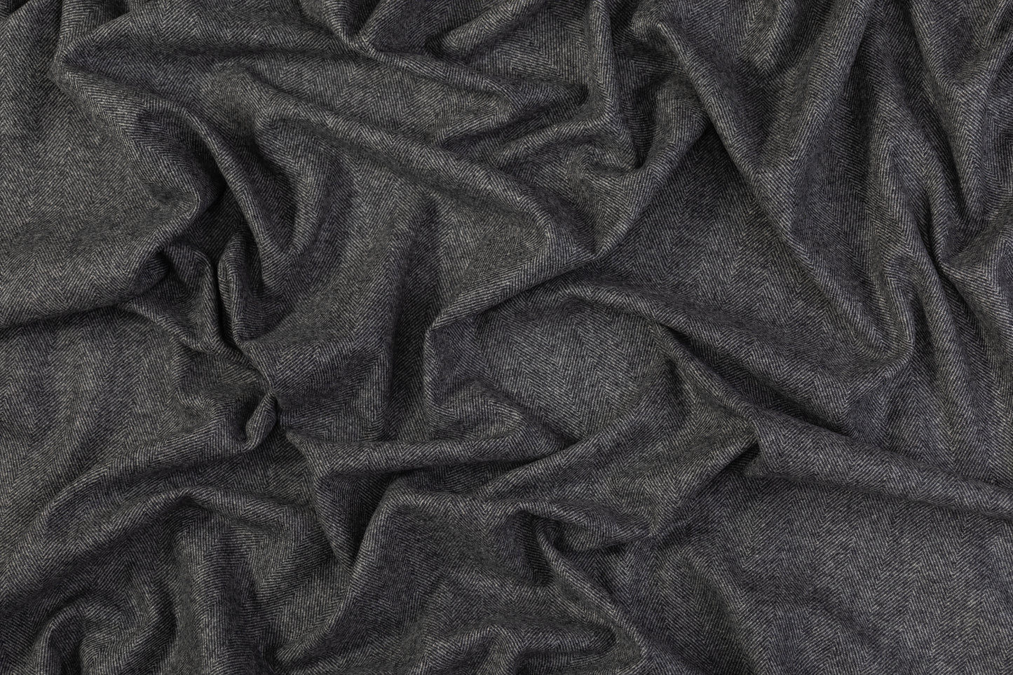 Double-Faced Herringbone Wool - Gray