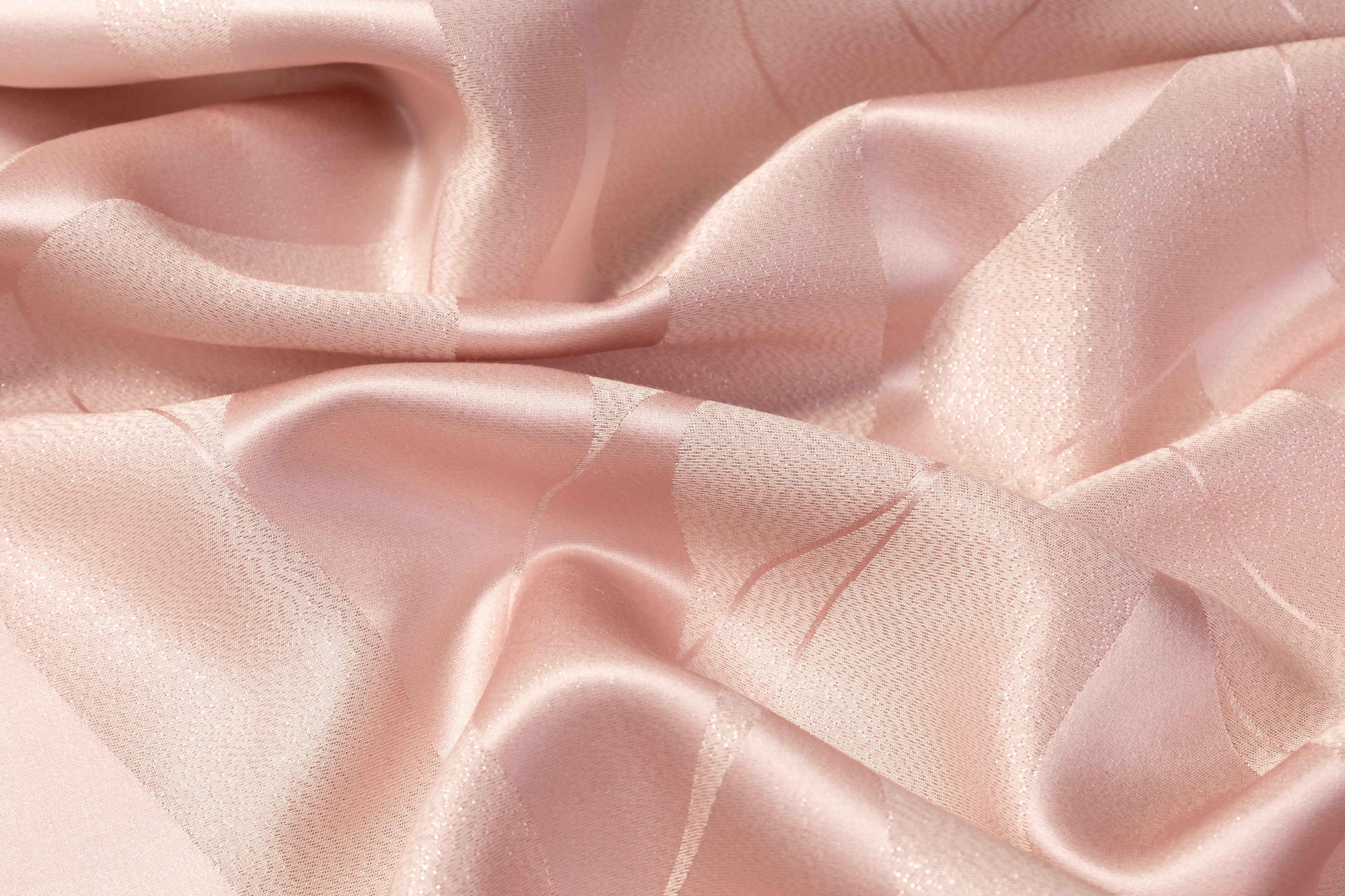 Metallic Italian Silk Viscose Jacquard - Blush