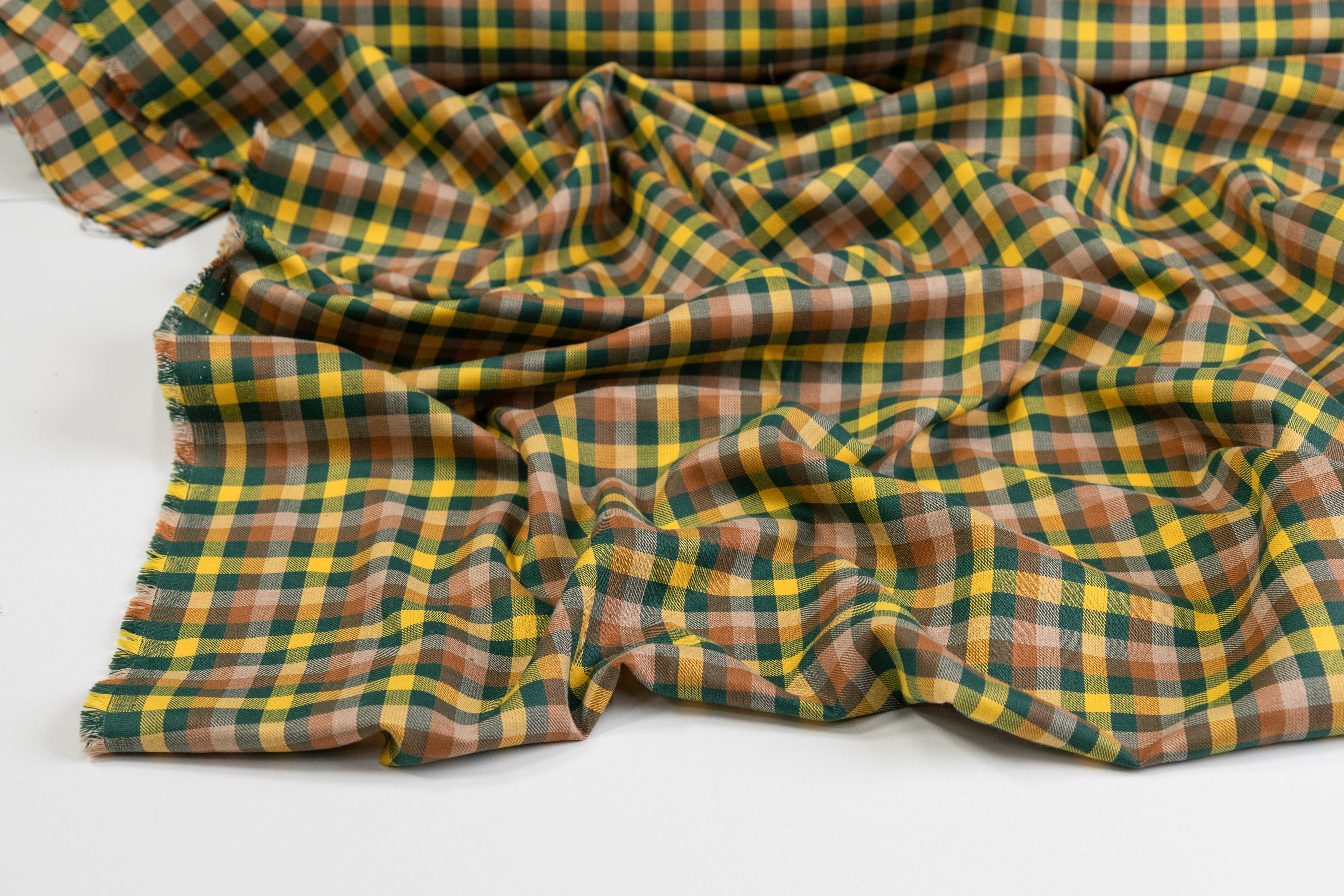 Checked Poly Cotton Twill - Multicolor