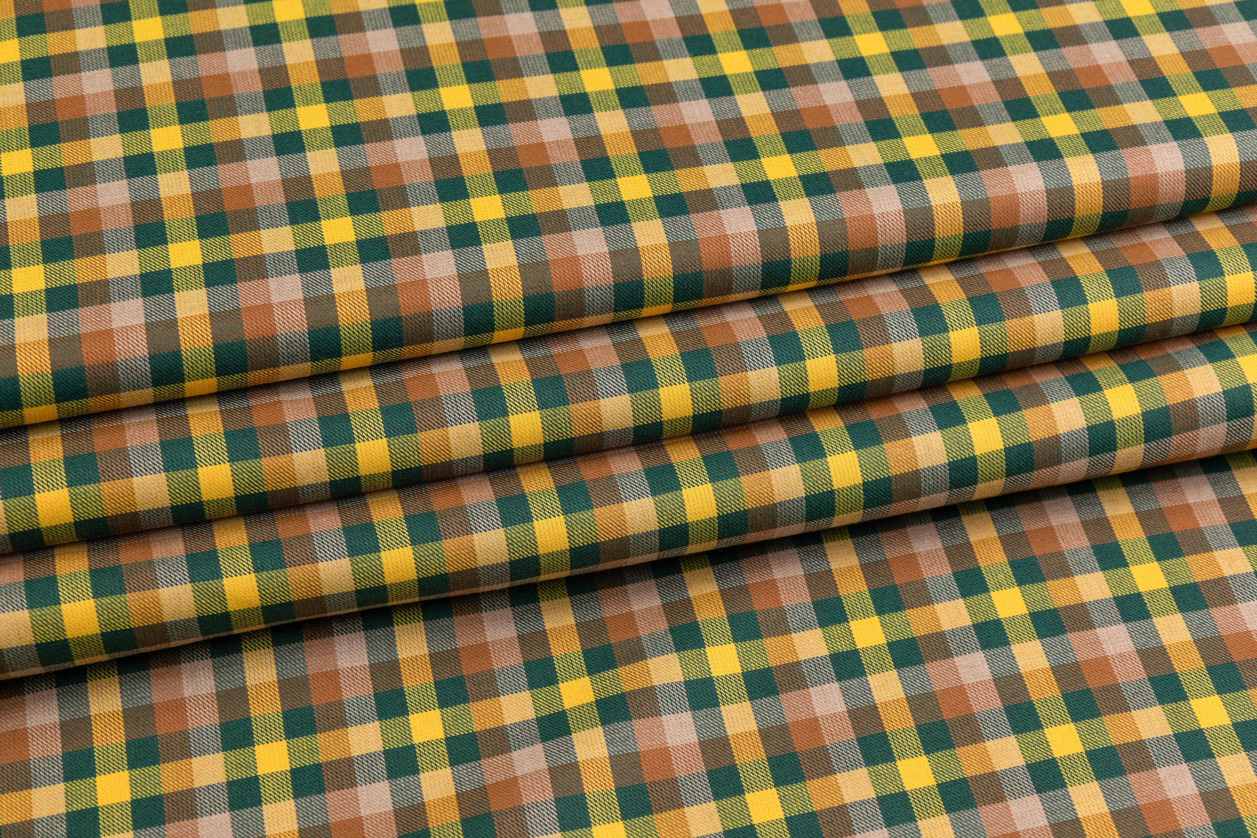 Checked Poly Cotton Twill - Multicolor