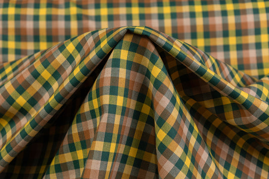 Checked Poly Cotton Twill - Multicolor