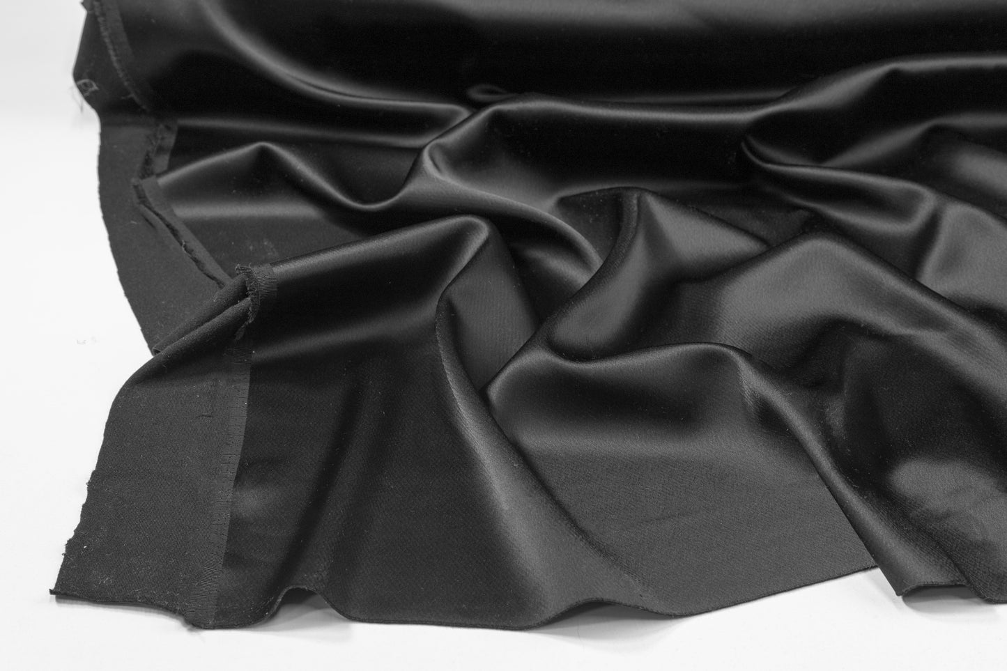 Velvet Backed Satin - Black