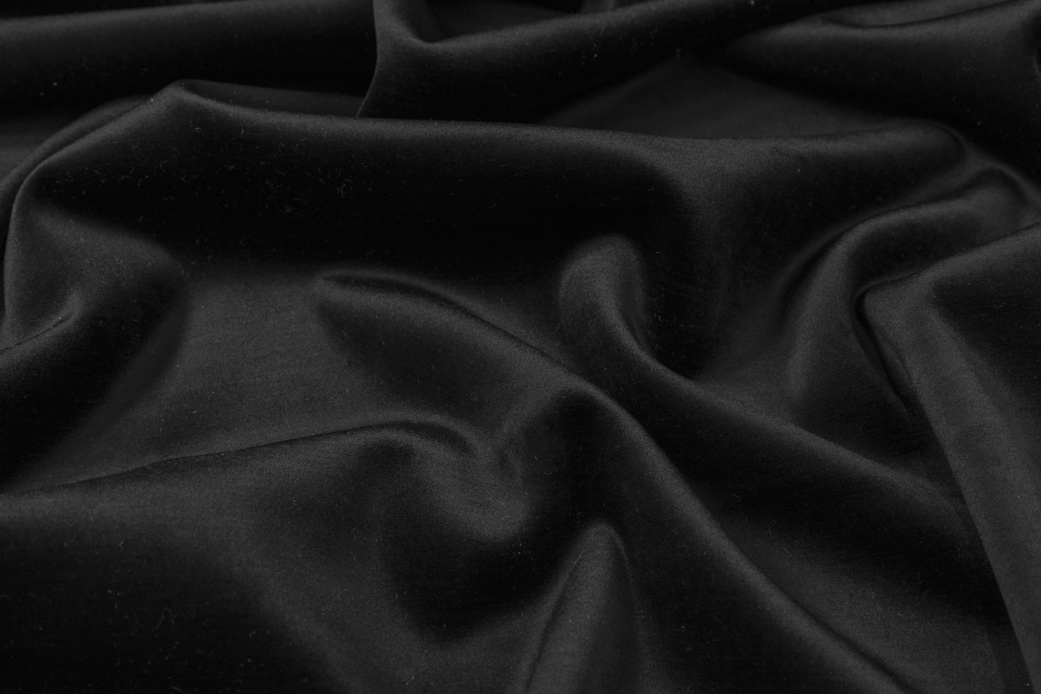 Velvet Backed Satin - Black