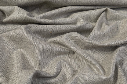 Double-Faced Herringbone Wool - Gray