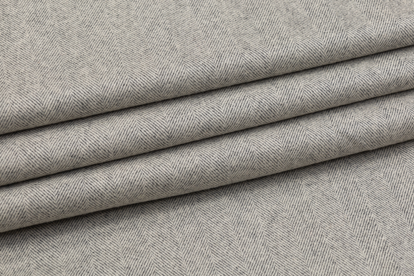 Double-Faced Herringbone Wool - Gray
