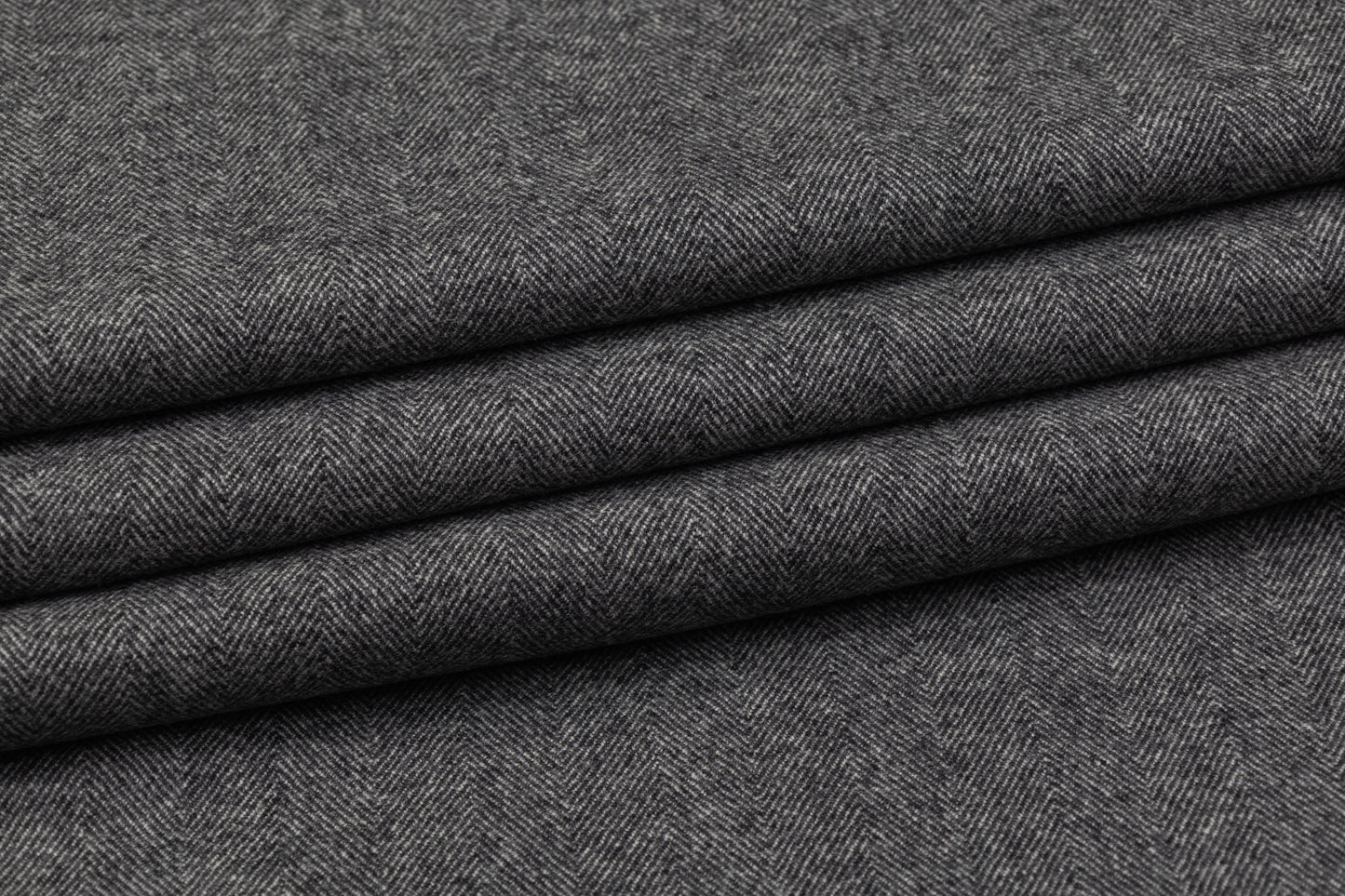 Double-Faced Herringbone Wool - Gray