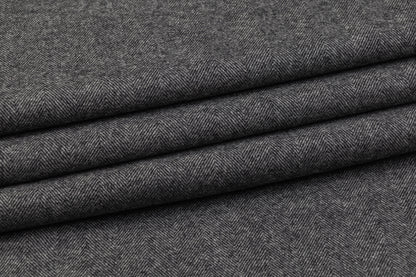 Double-Faced Herringbone Wool - Gray