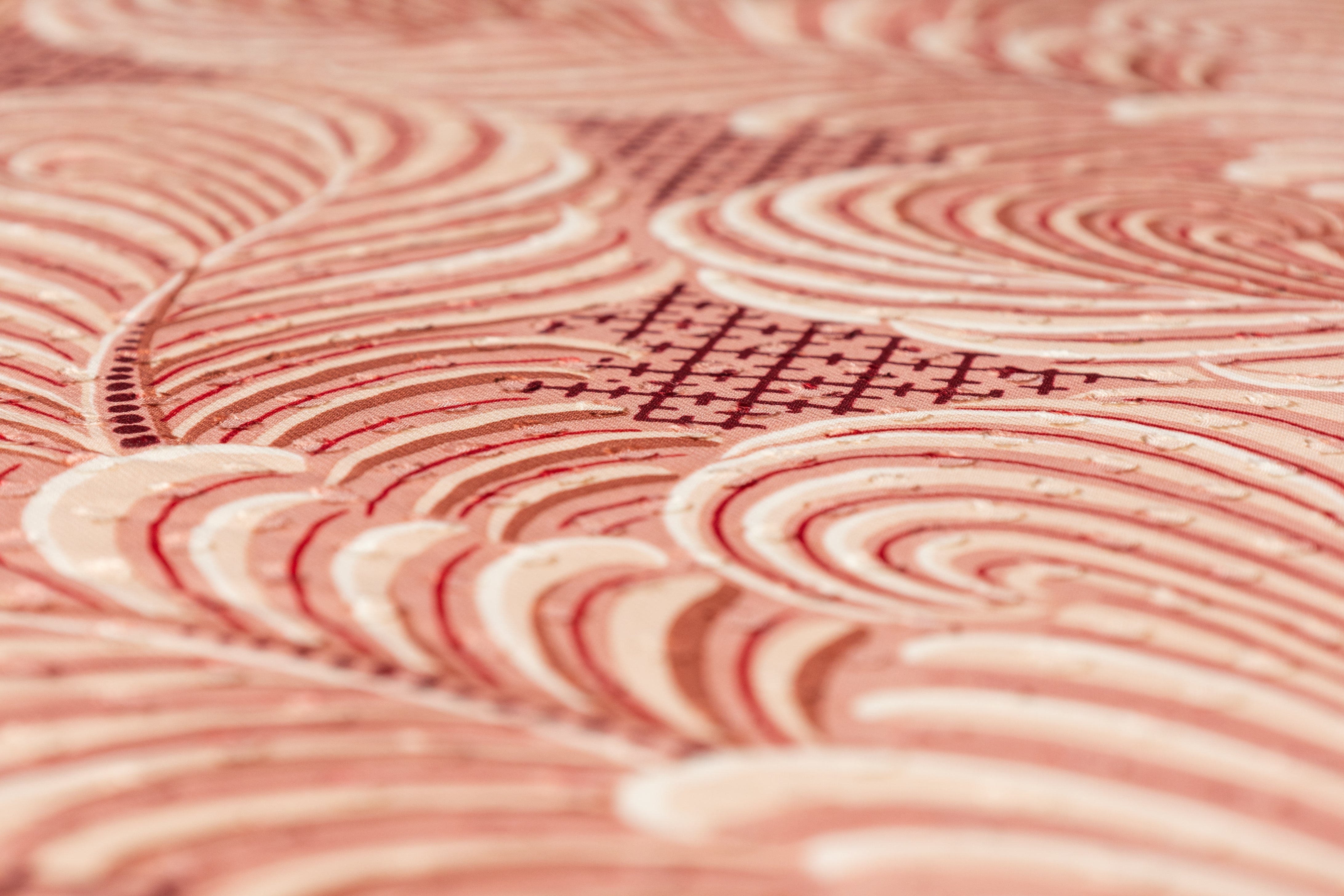 Printed Silk Fil Coupé Chiffon - Blush