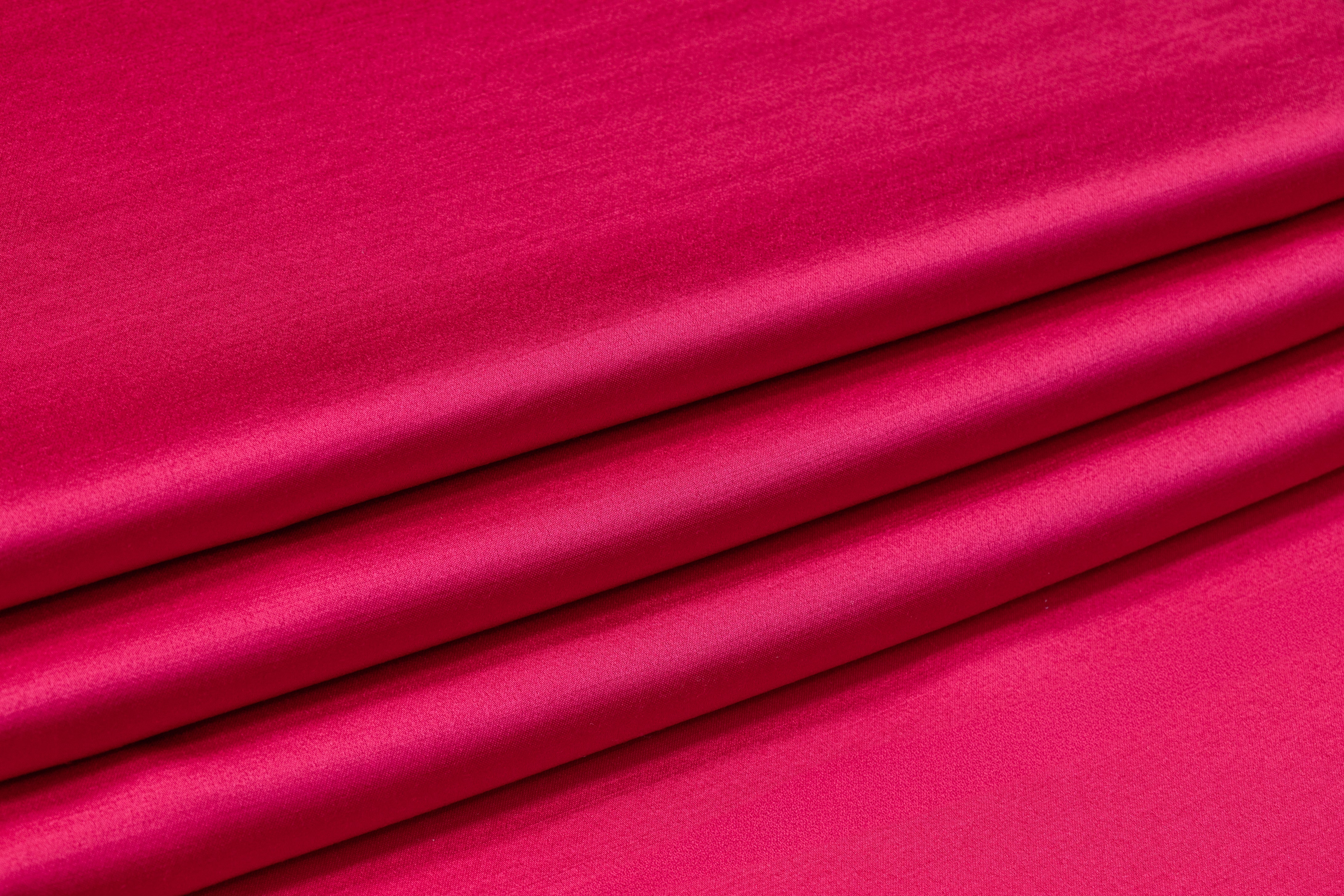 Double Faced Italian Acetate Wool Satin - Magenta