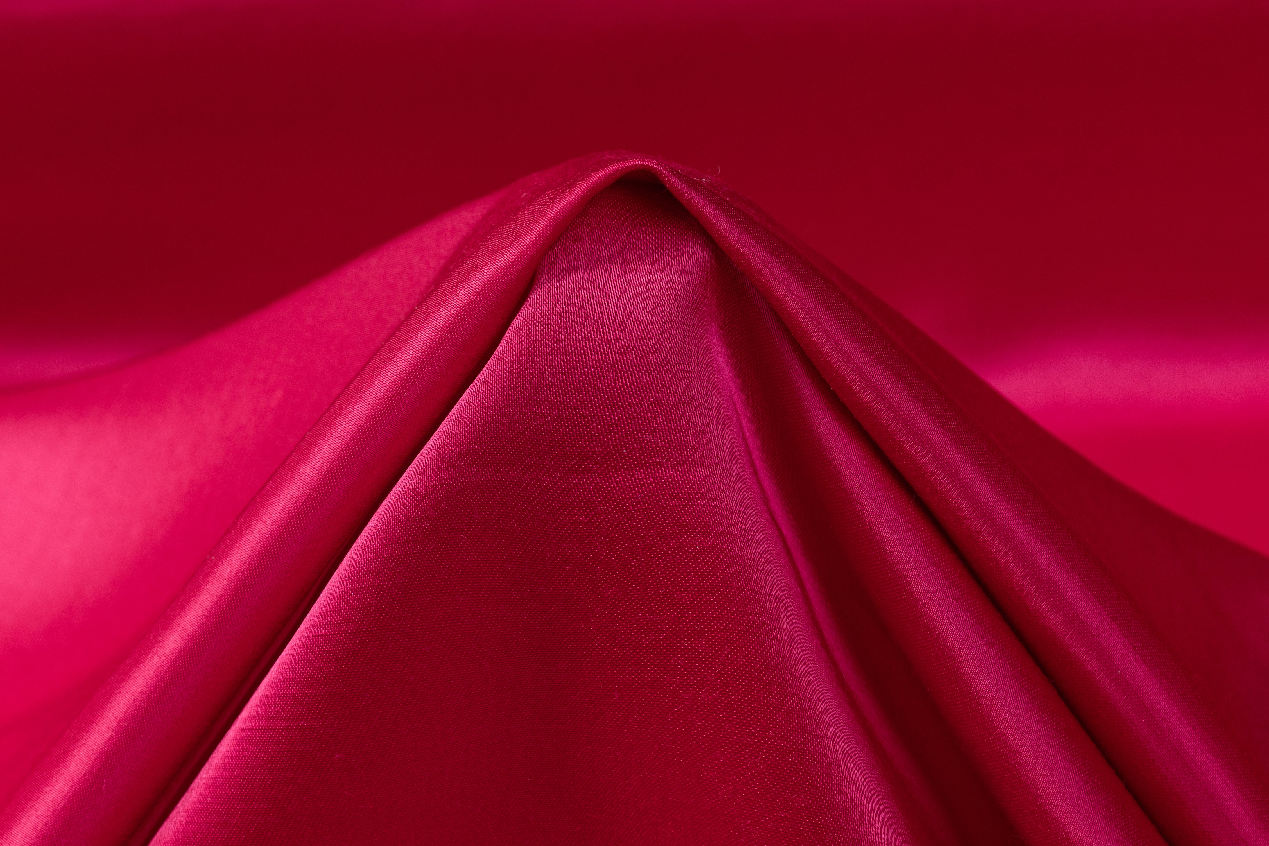 Double Faced Italian Acetate Wool Satin - Magenta
