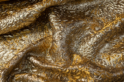 Abstract Metallic Cloqué Brocade - Gold