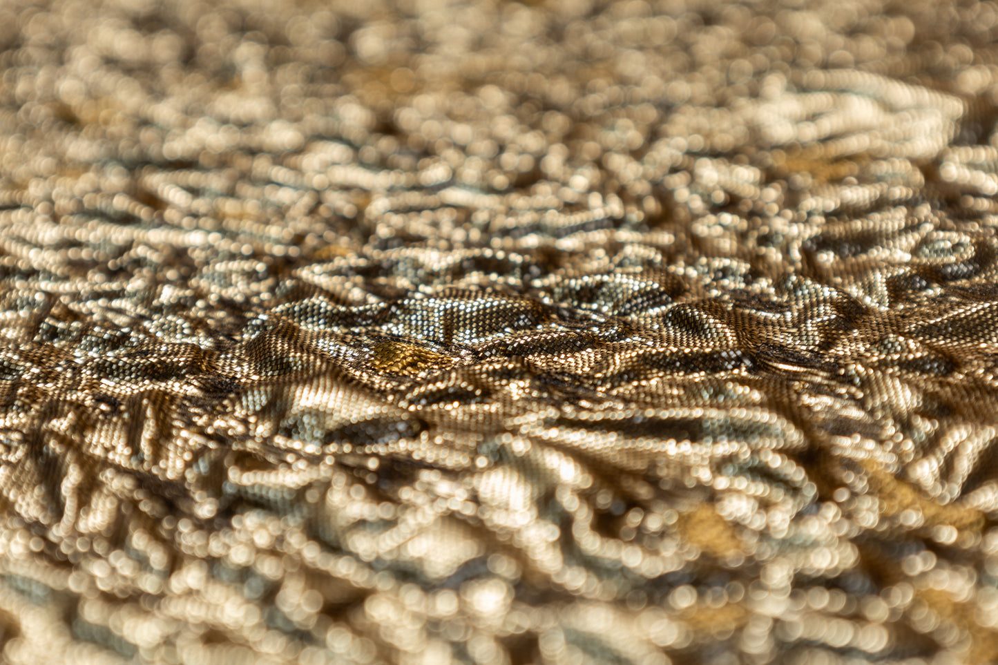 Abstract Metallic Cloqué Brocade - Gold