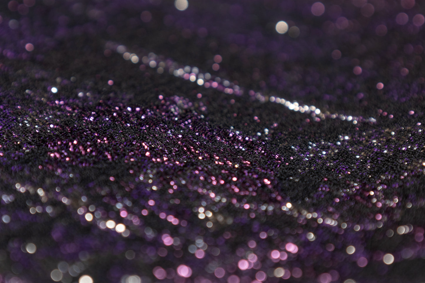 Abstract Metallic Cloqué Brocade - Purple / Black / Silver