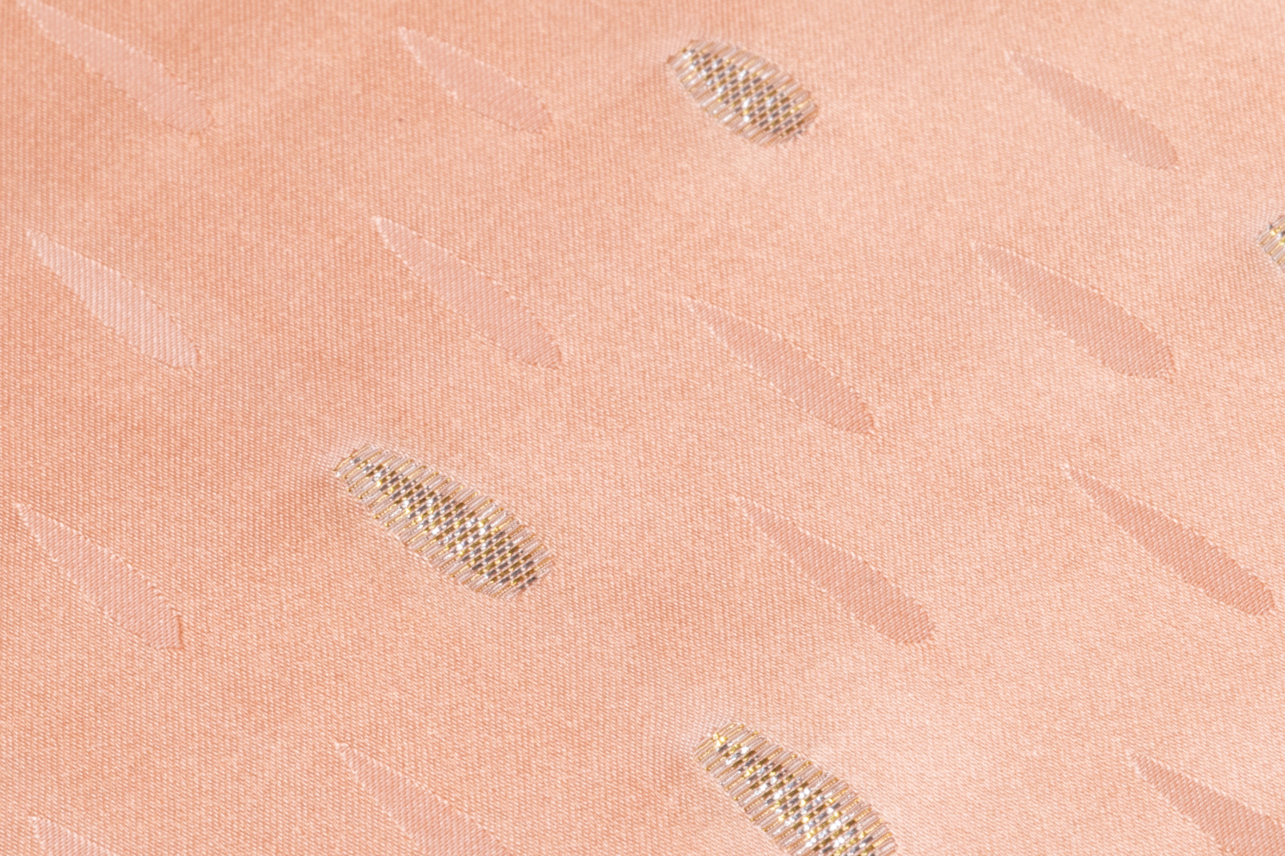 Tear Drop Metallic Italian Silk Jacquard - Blush / Gold