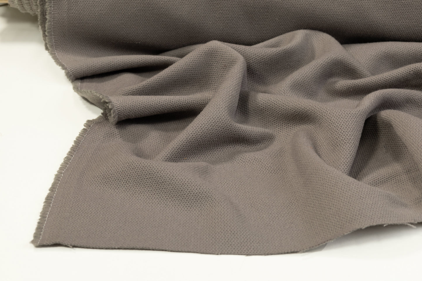 Poly Wool Pique Coating - Gray