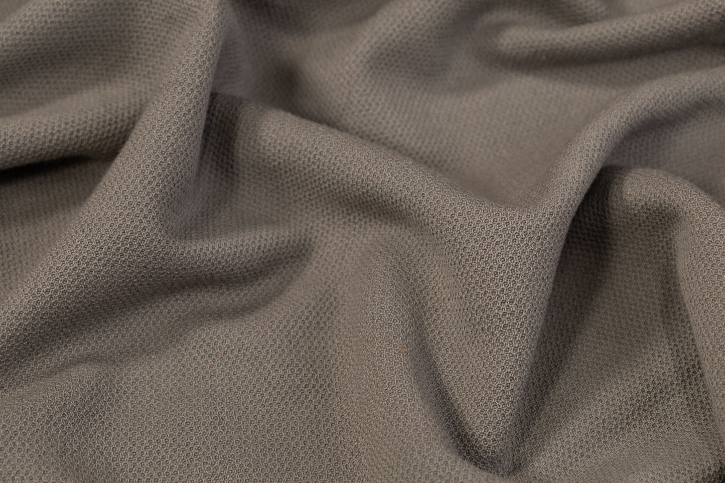 Poly Wool Pique Coating - Gray
