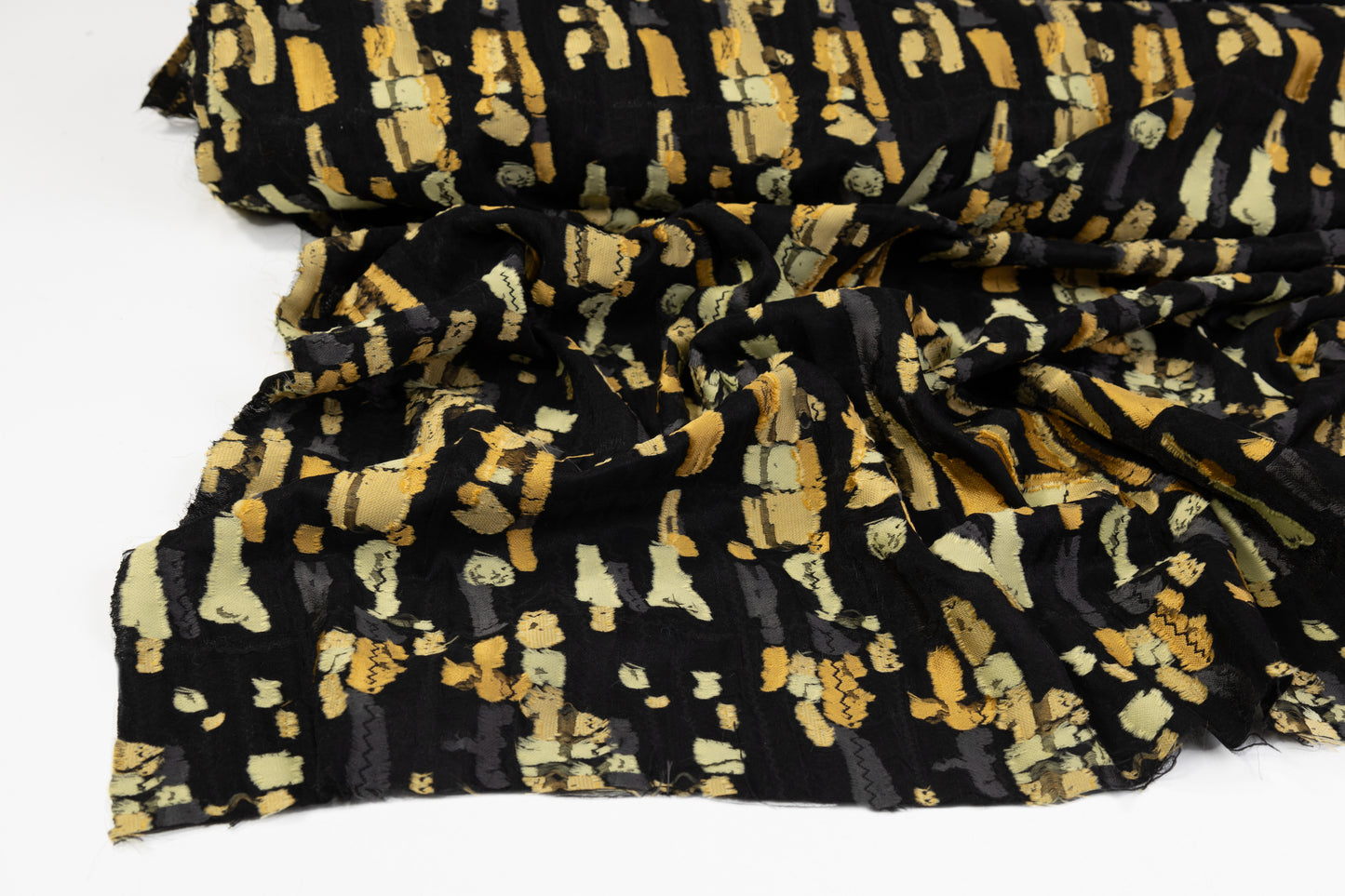 Abstract Polyester Fil Coupé - Black / Yellow