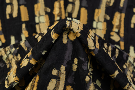 Abstract Polyester Fil Coupé - Black / Yellow