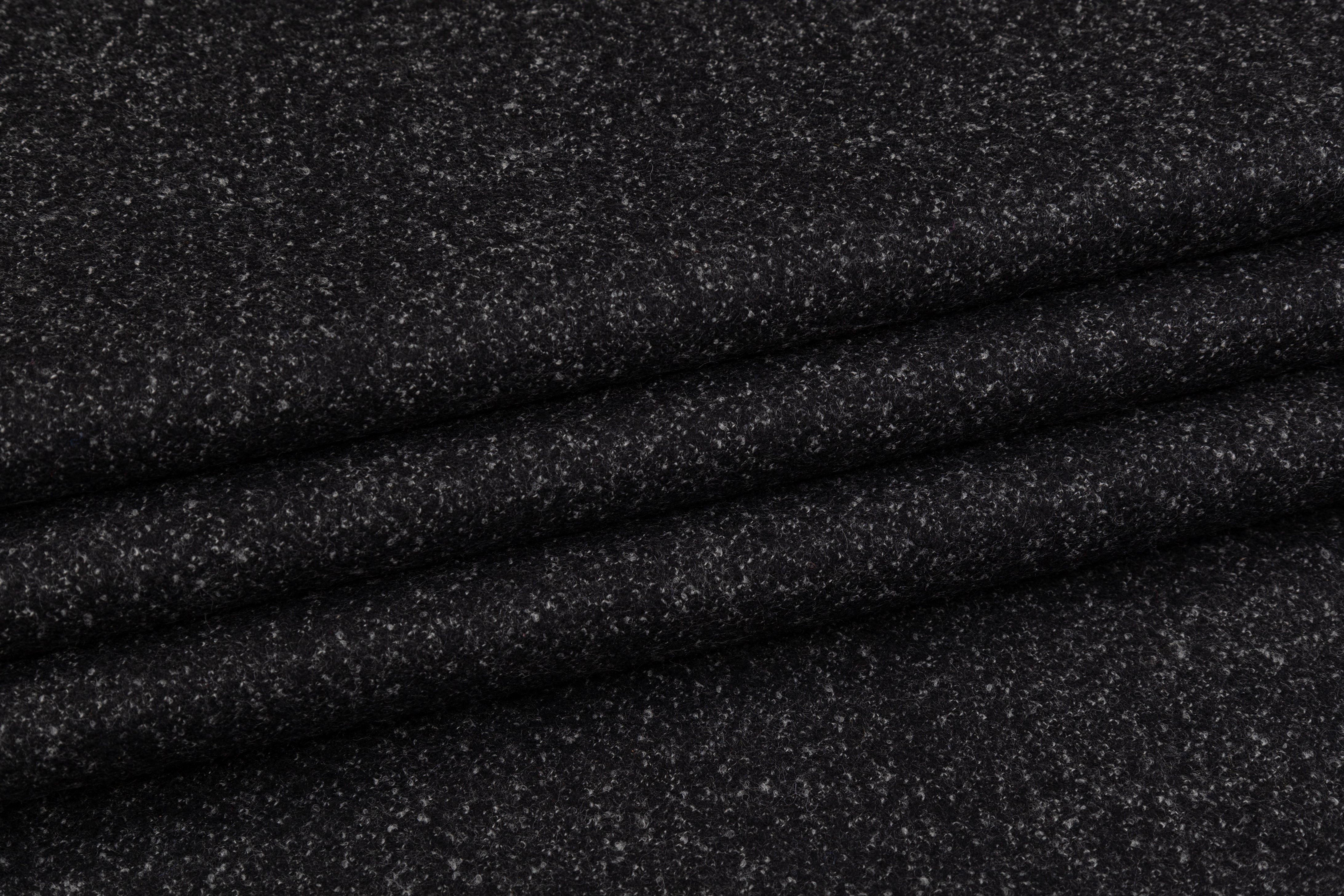 Double Faced Wool Coating - Black / Gray