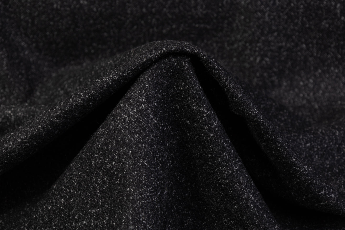 Double Faced Wool Coating - Black / Gray