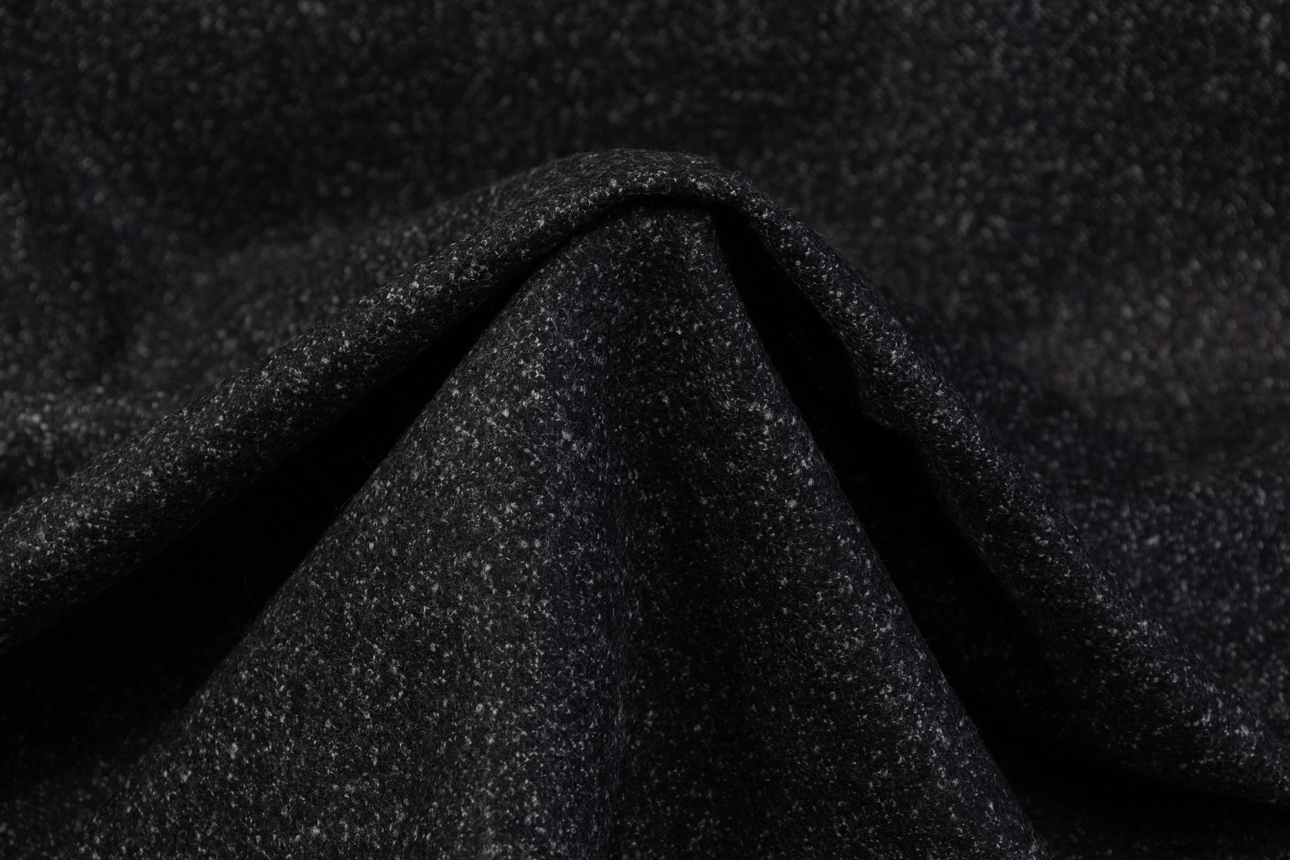 Double Faced Wool Coating - Black / Gray