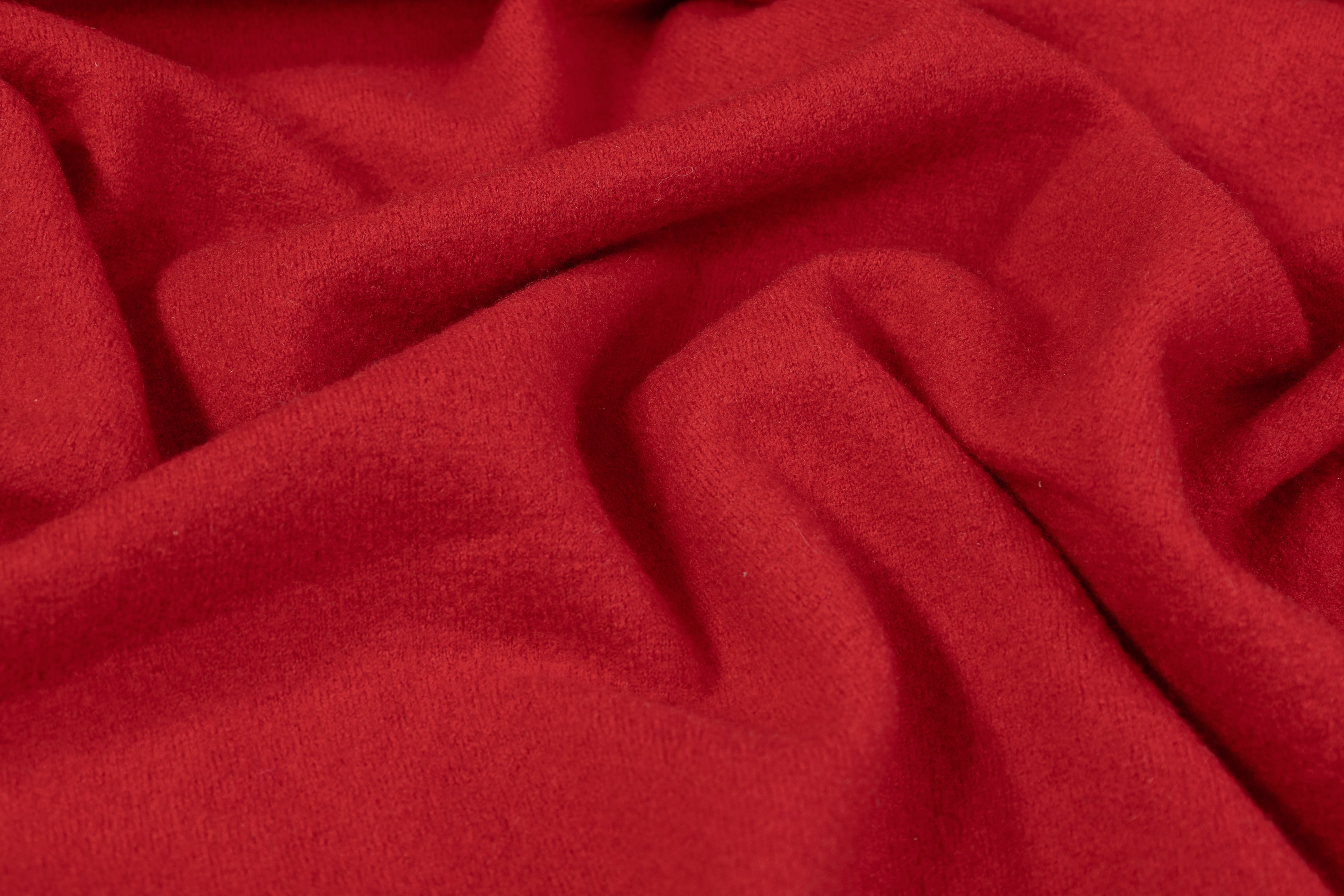 Solid Boiled Wool - Red