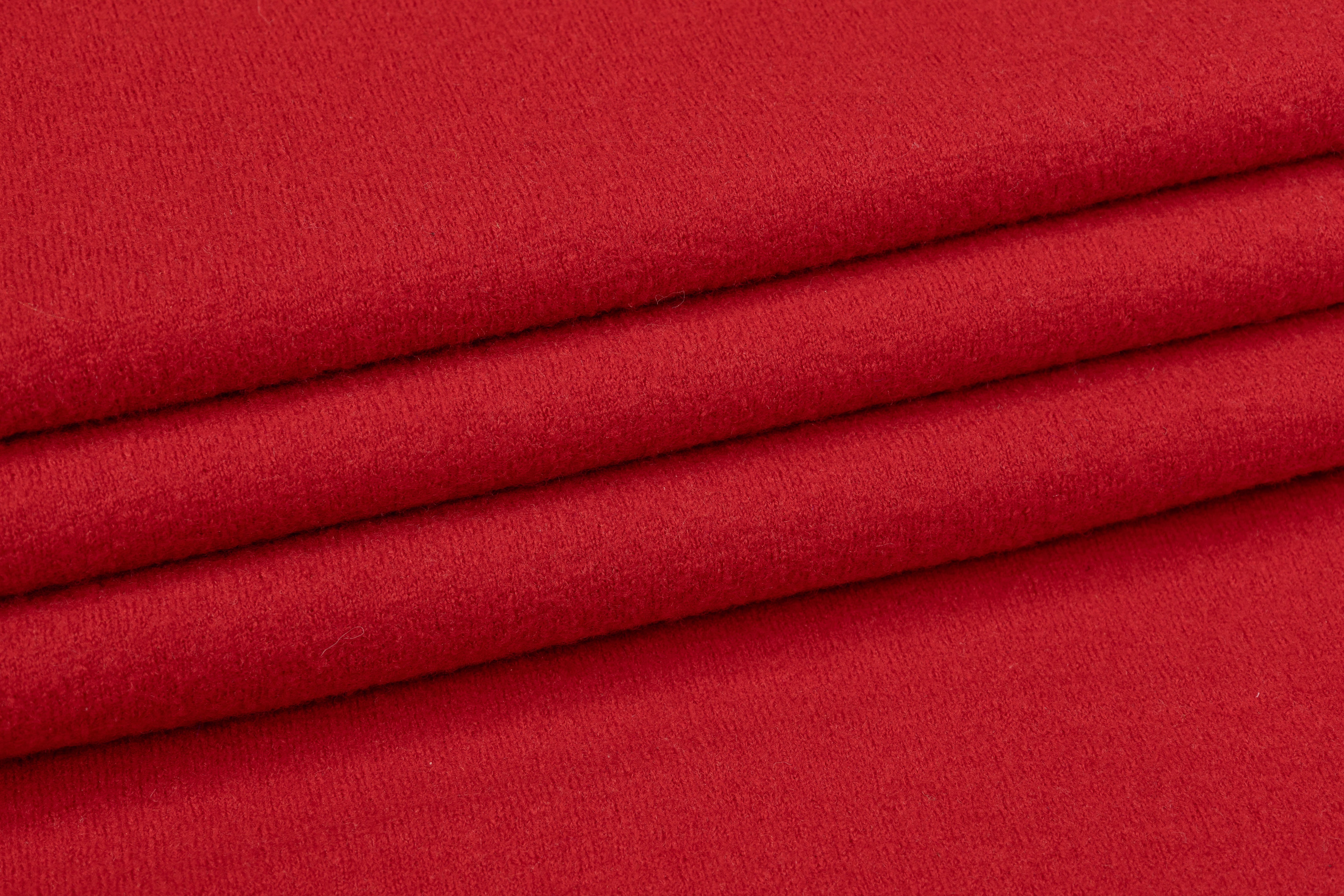 Solid Boiled Wool - Red