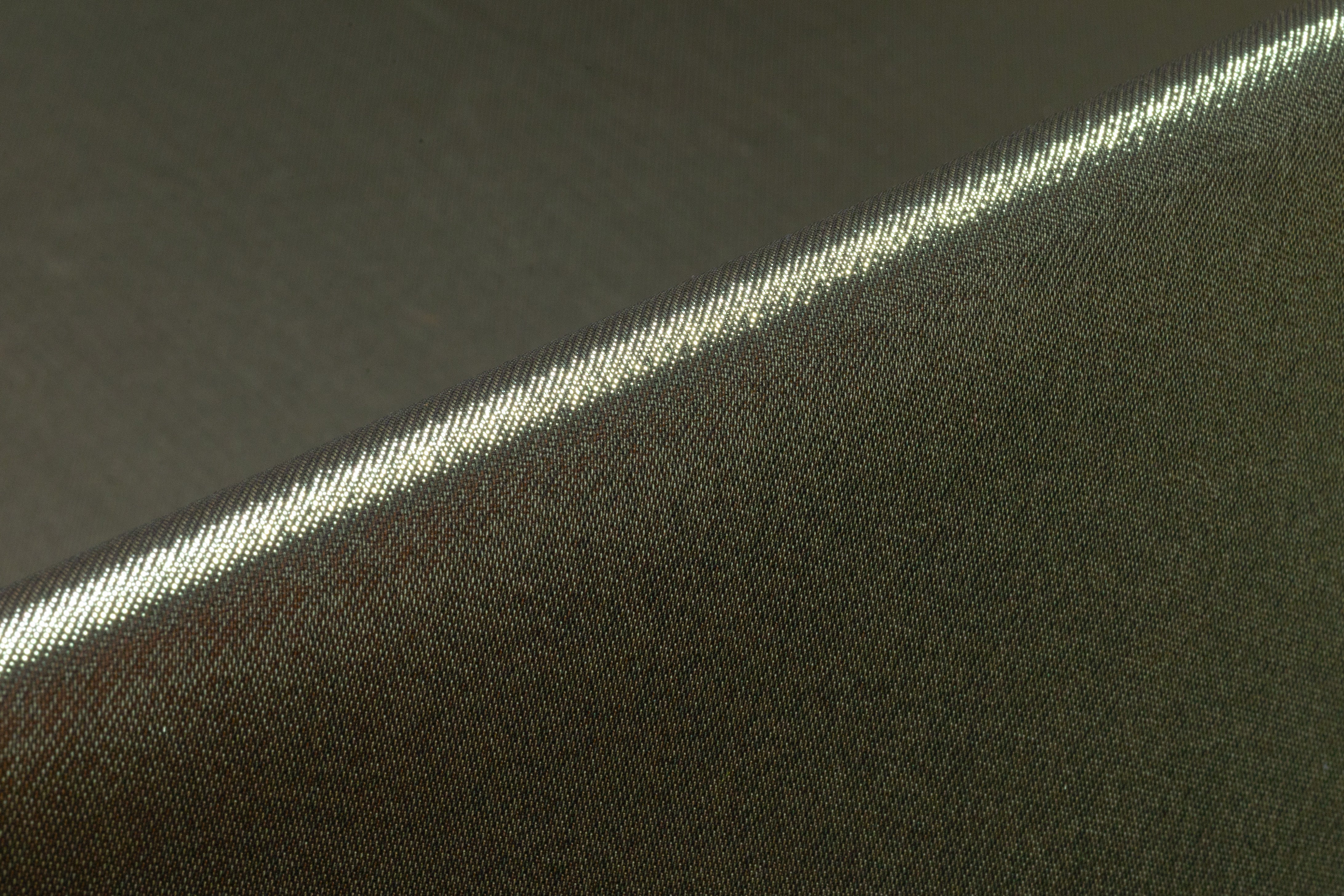 Italian Silk Lamé - Green Silver