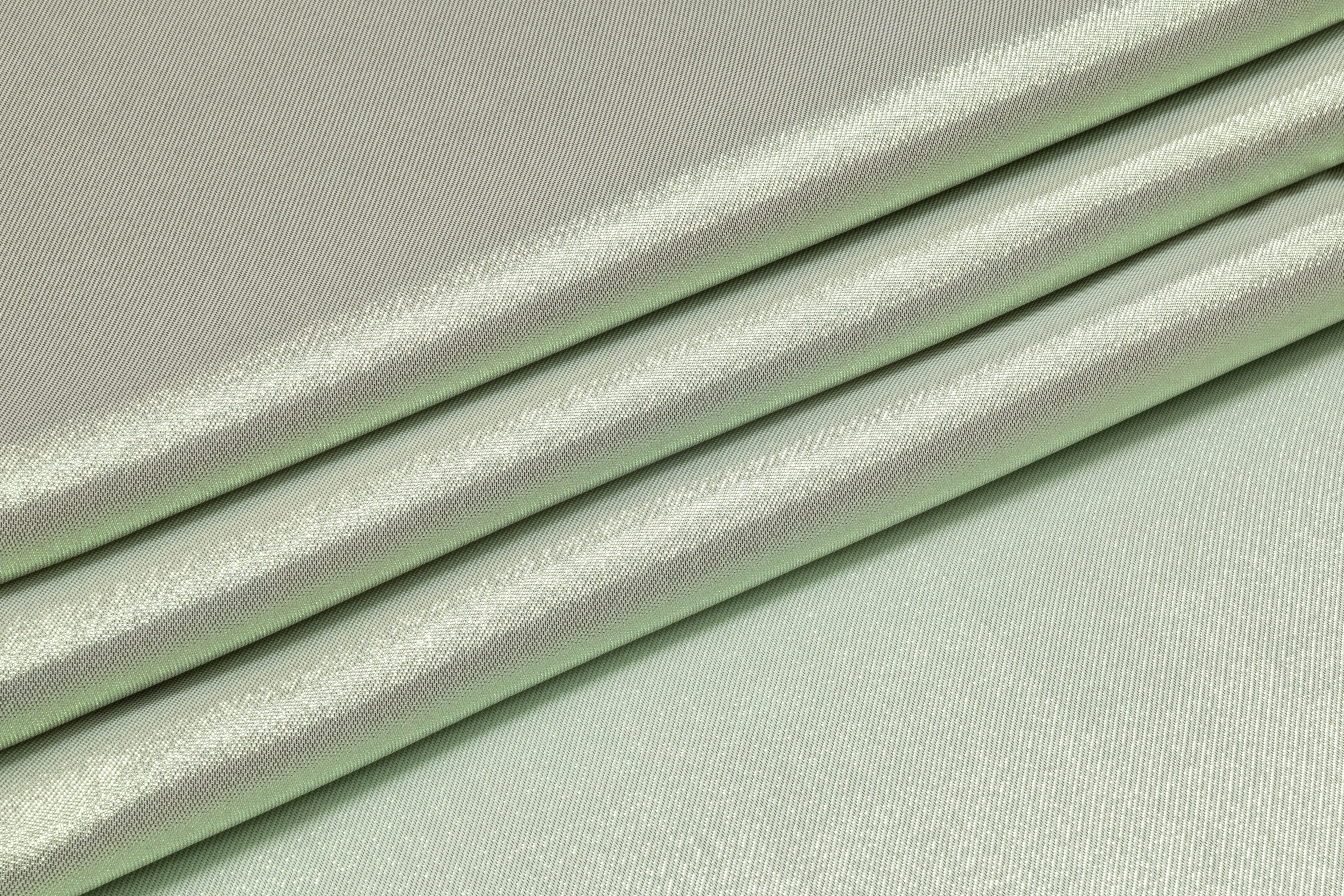 Italian Silk Lamé - Mint Green