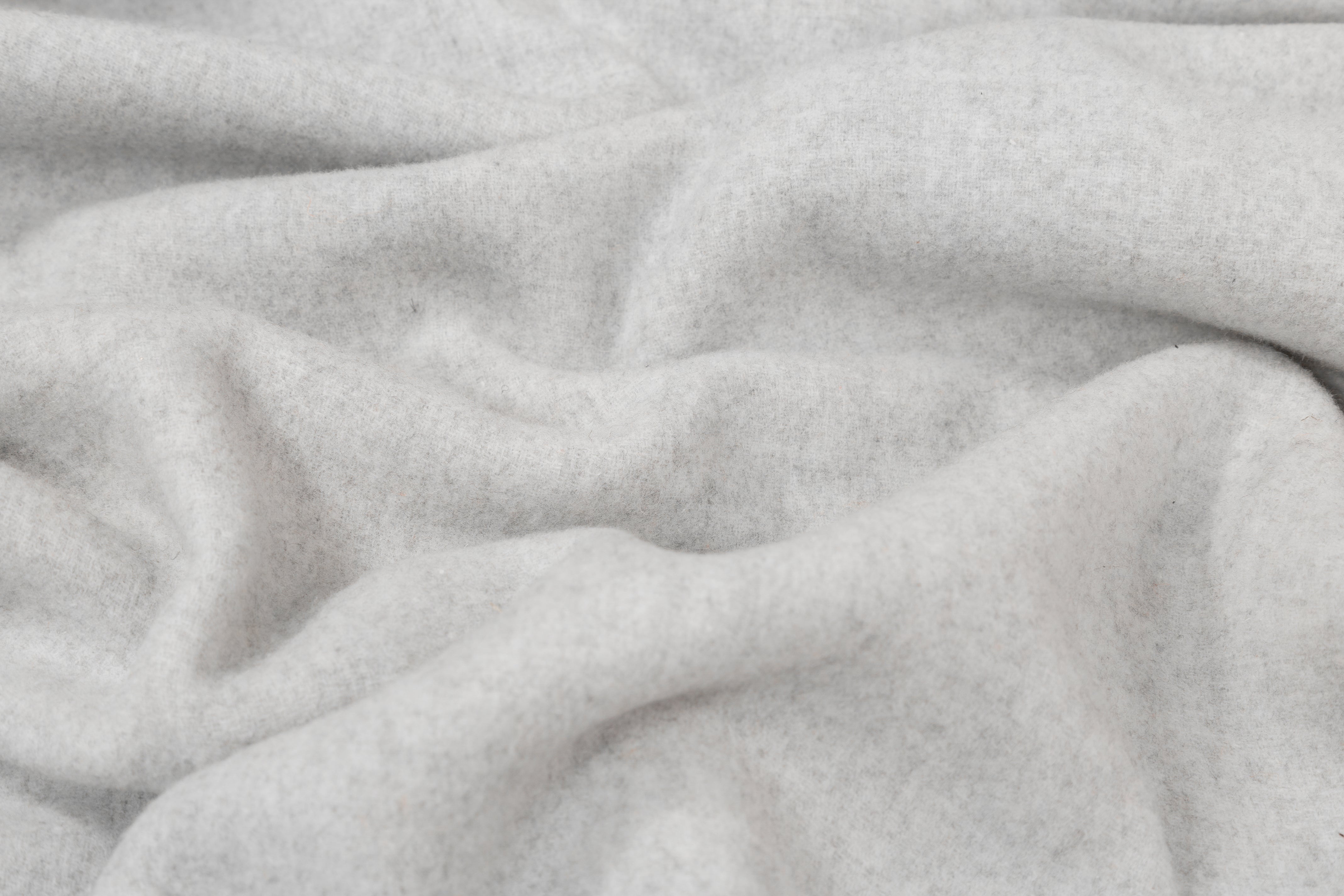 Double Faced Wool Coating - Heather Gray