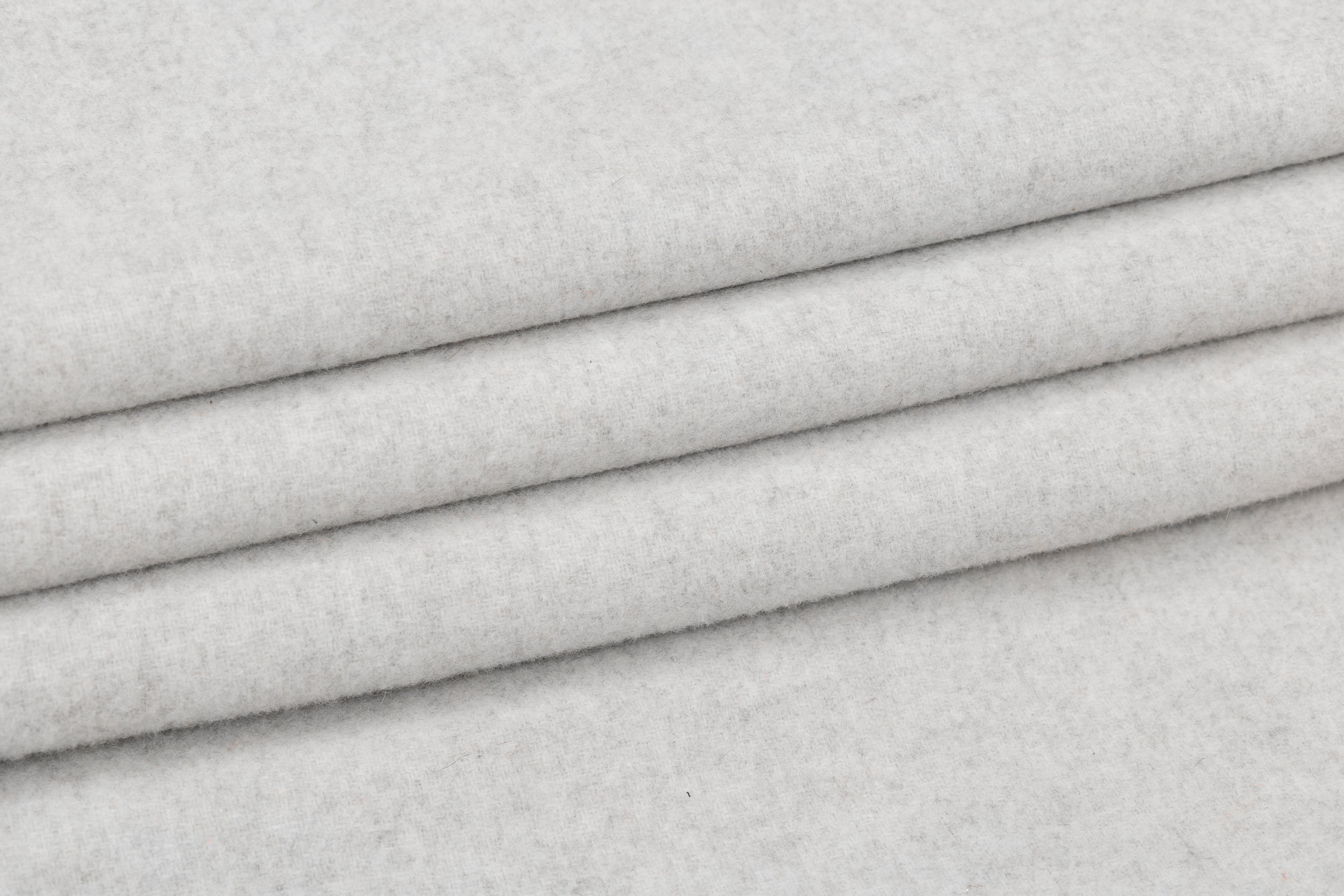 Double Faced Wool Coating - Heather Gray