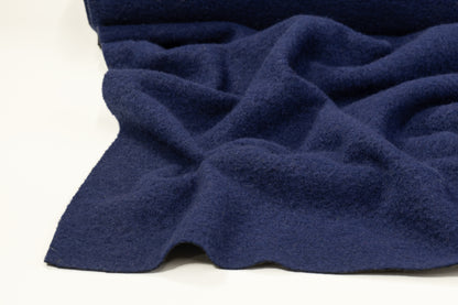 Fused Boiled Wool Coating - Blue