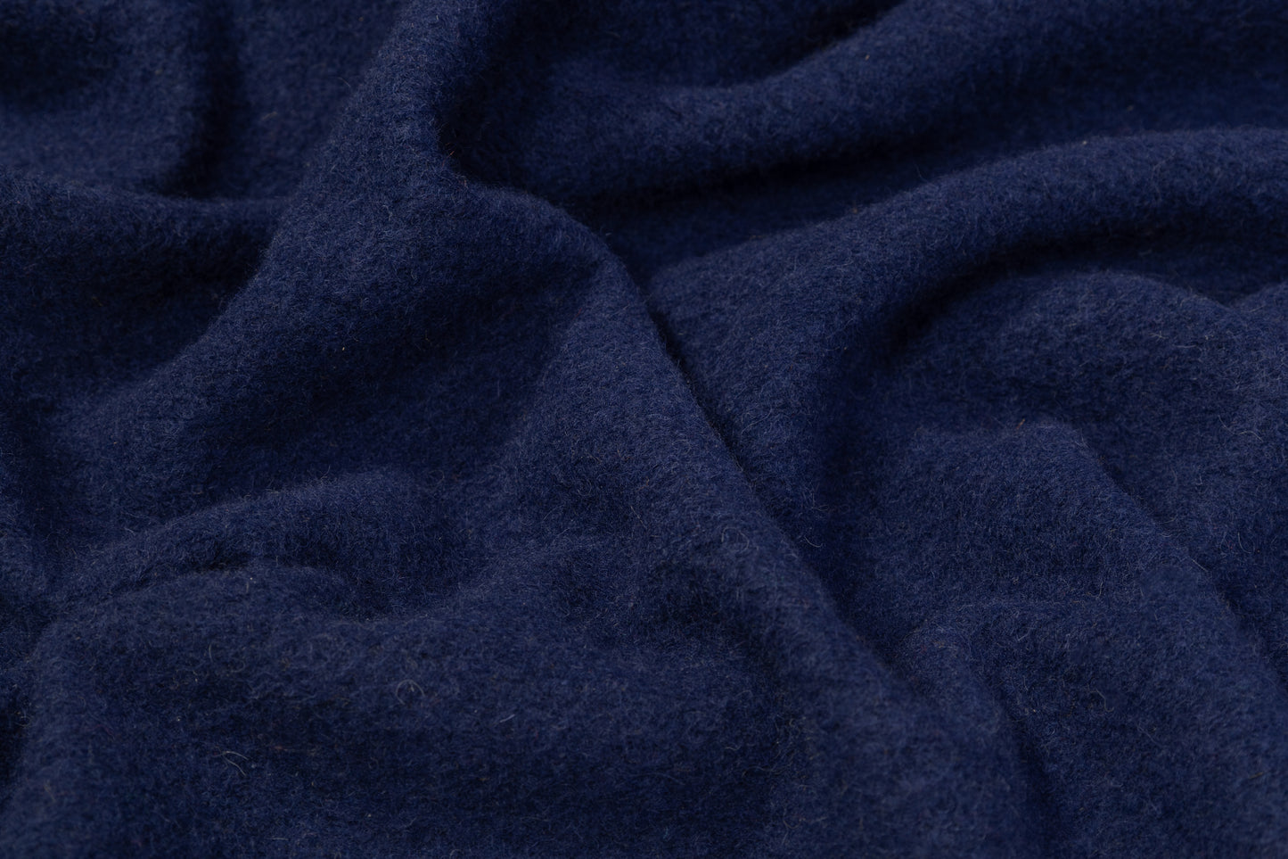 Fused Boiled Wool Coating - Blue