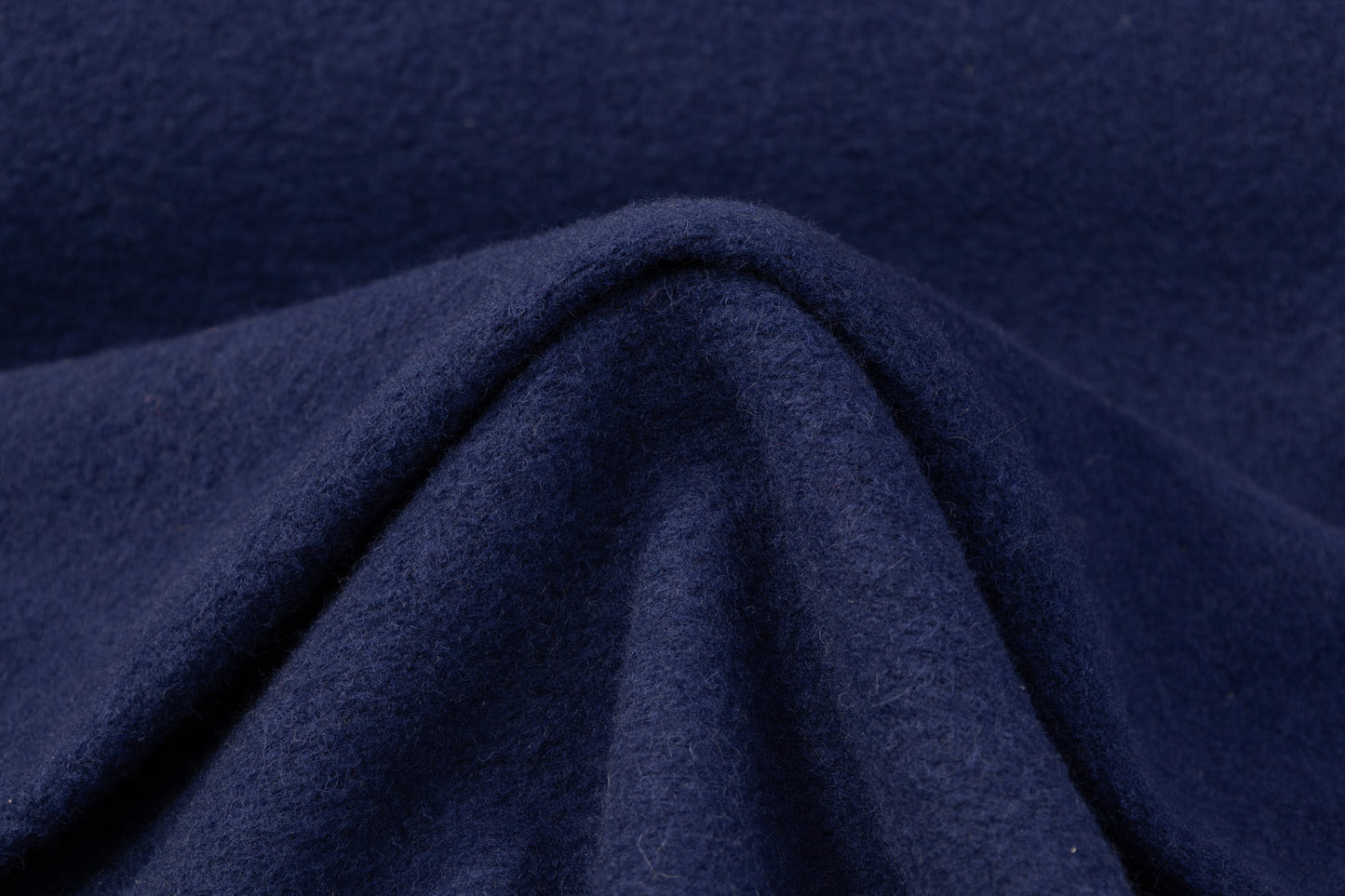 Fused Boiled Wool Coating - Blue
