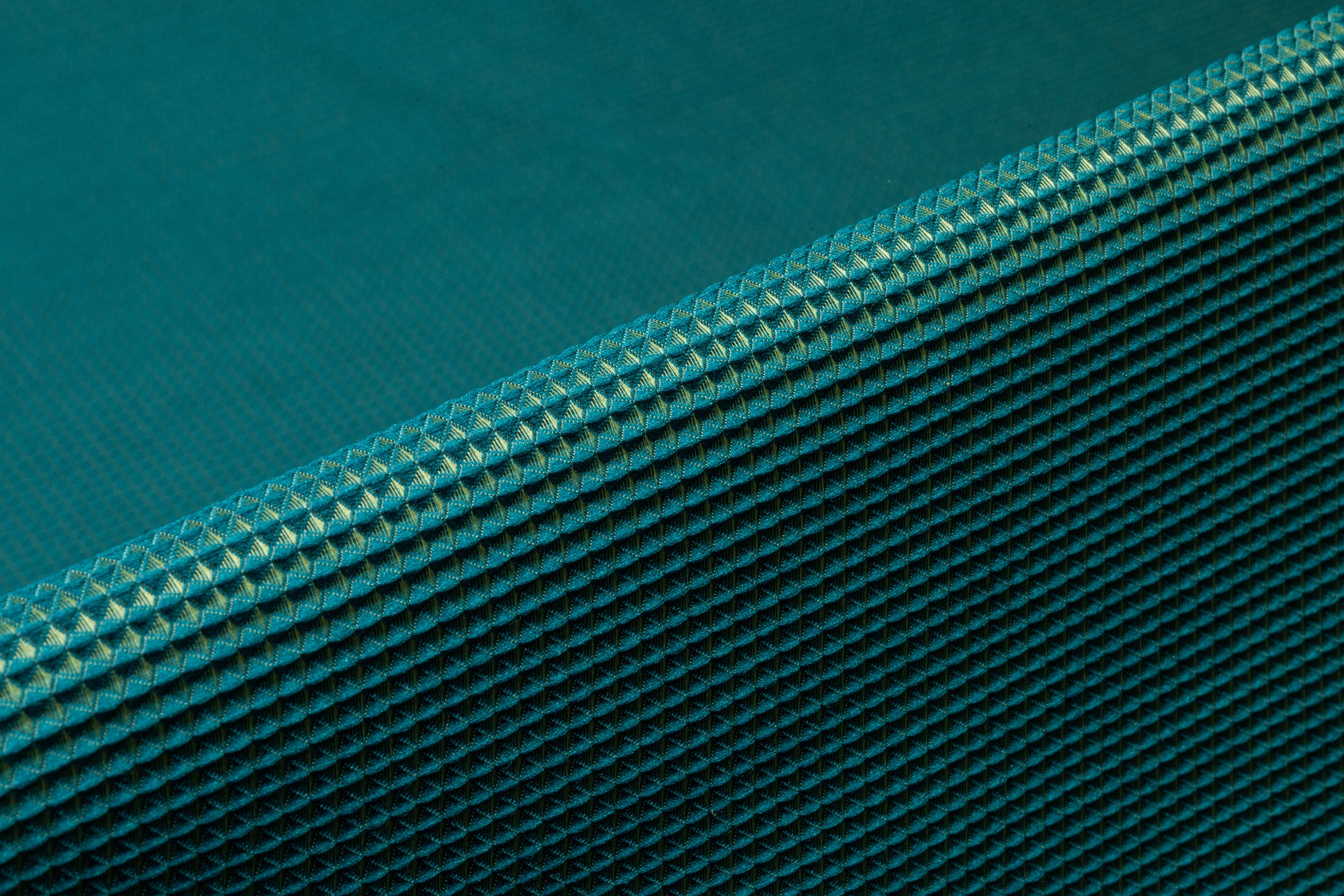 Textured Italian Silk Blend Brocade - Teal Blue / Green