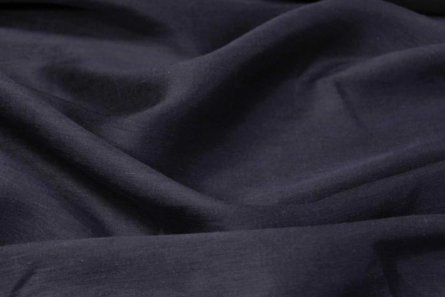 Double Faced Italian Silk Linen Blend - Navy / Black
