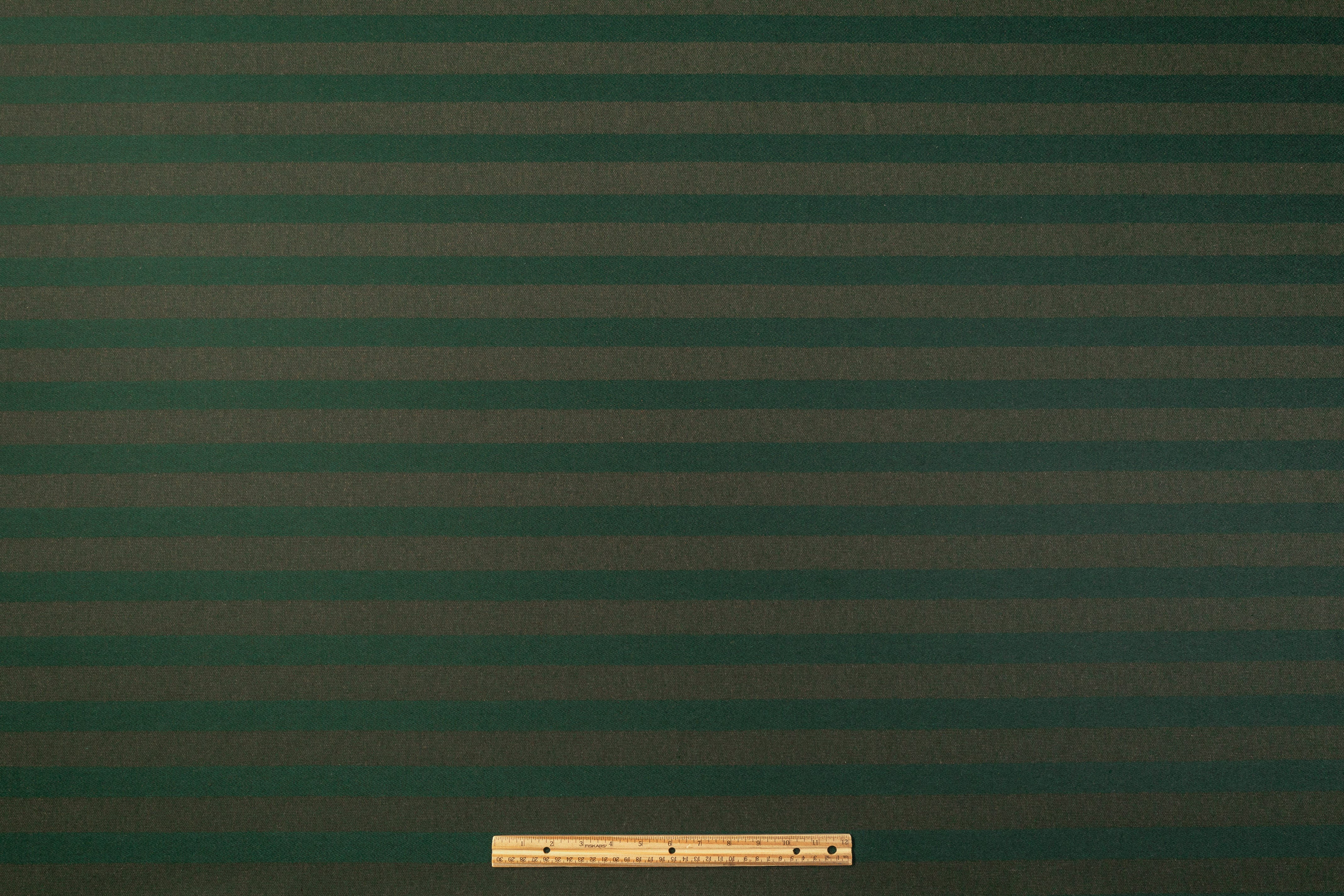 Striped Italian Wool Blend - Green