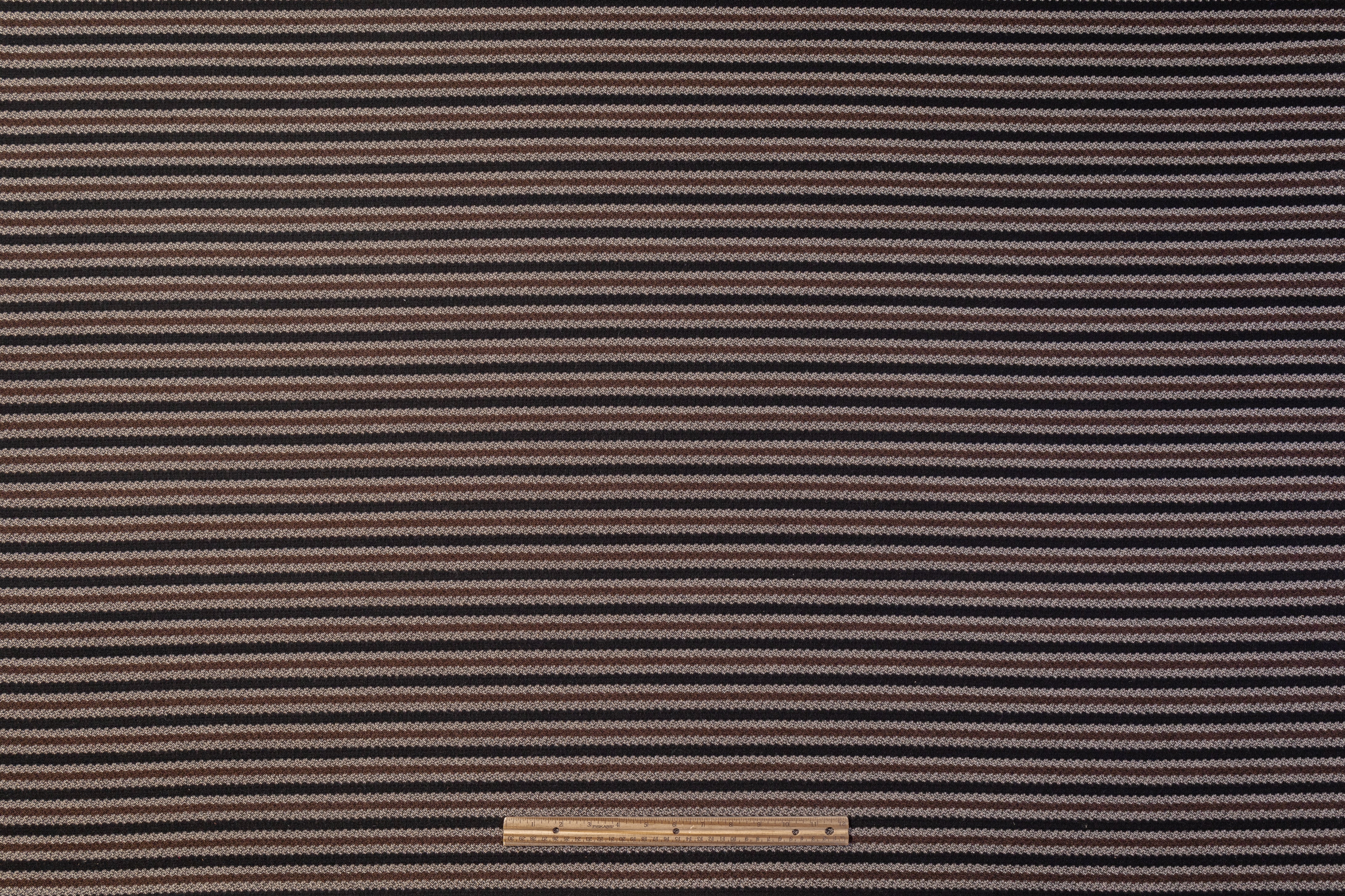 Etro - Striped Italian Wool Coating - Black / Brown