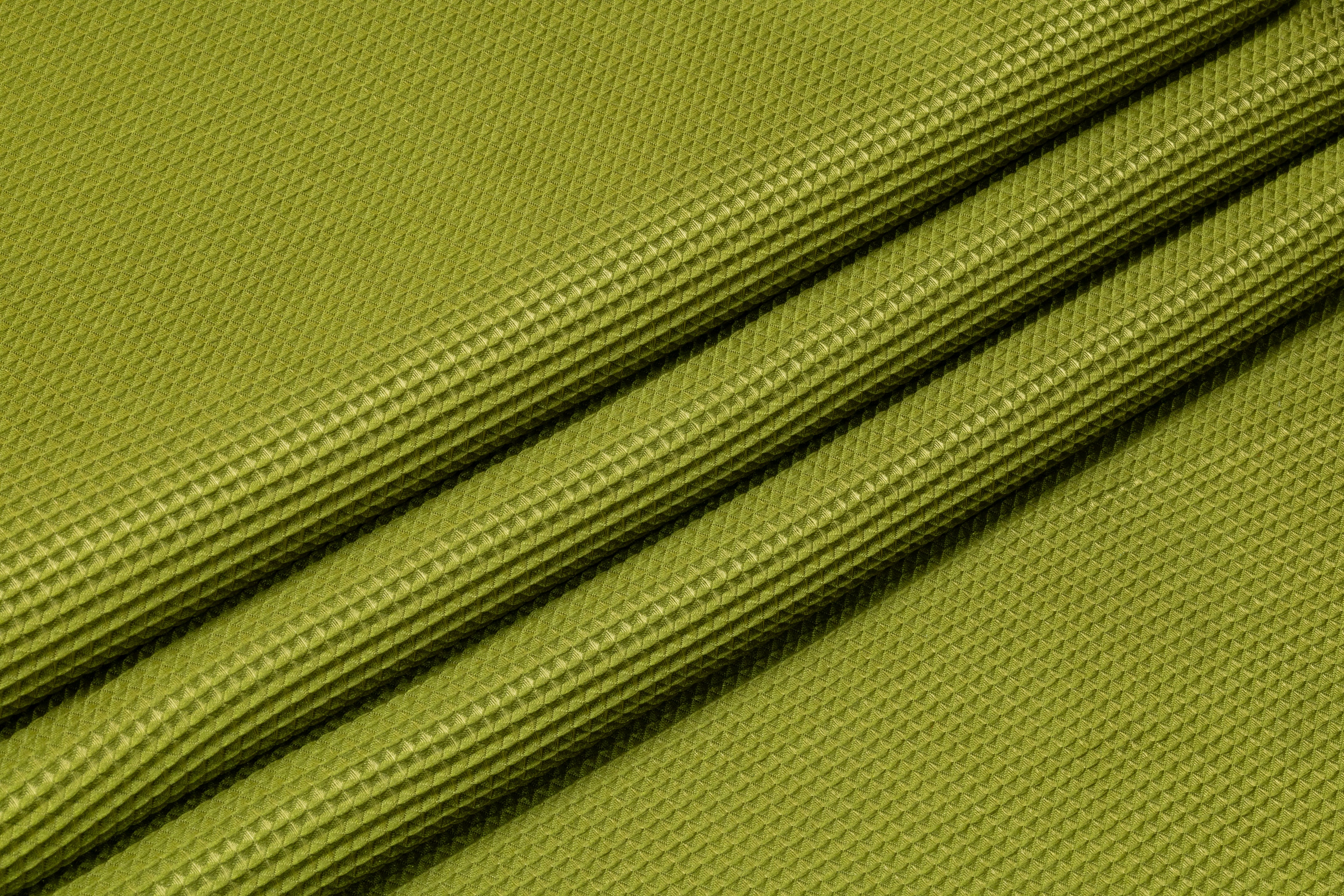 Textured Italian Silk Blend Brocade - Green