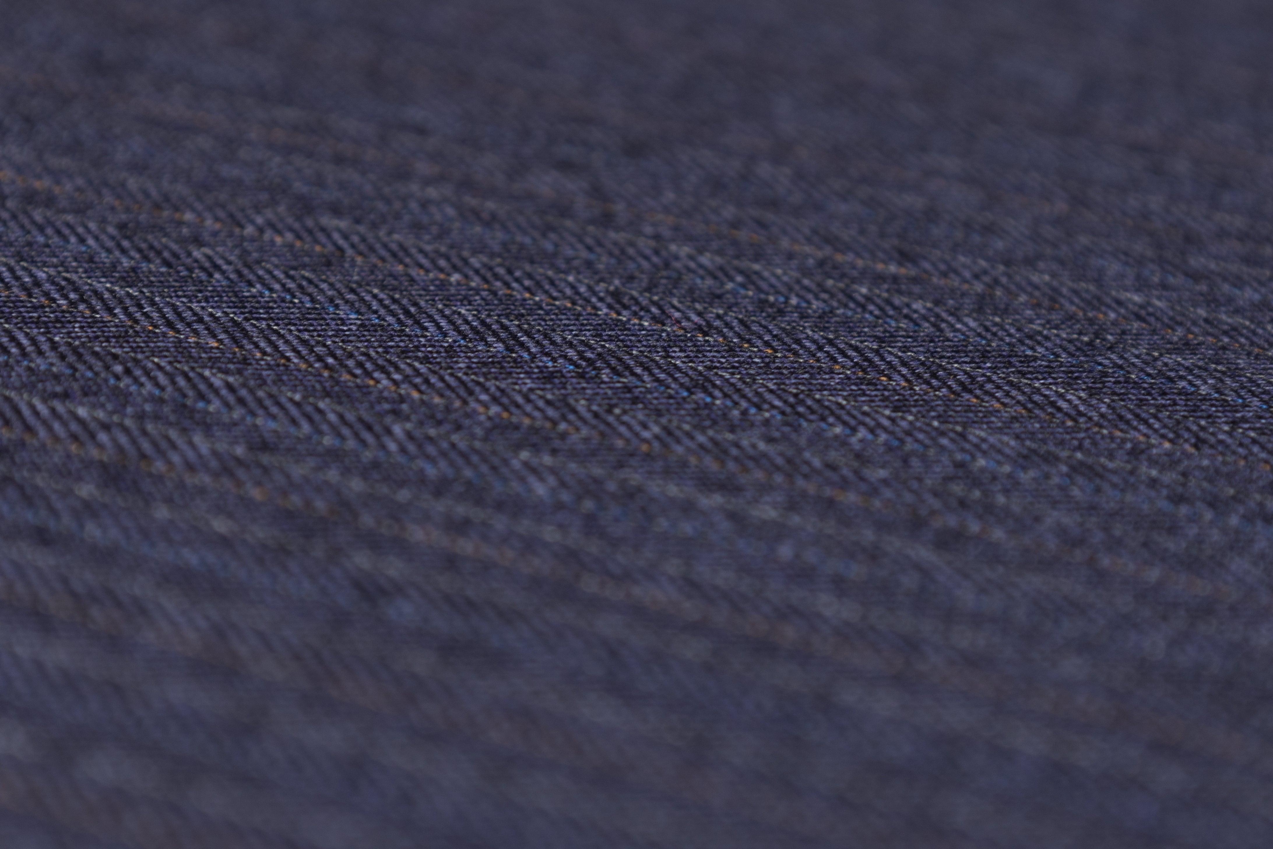 Reid Taylor - Striped Herringbone Wool Suiting - Blue