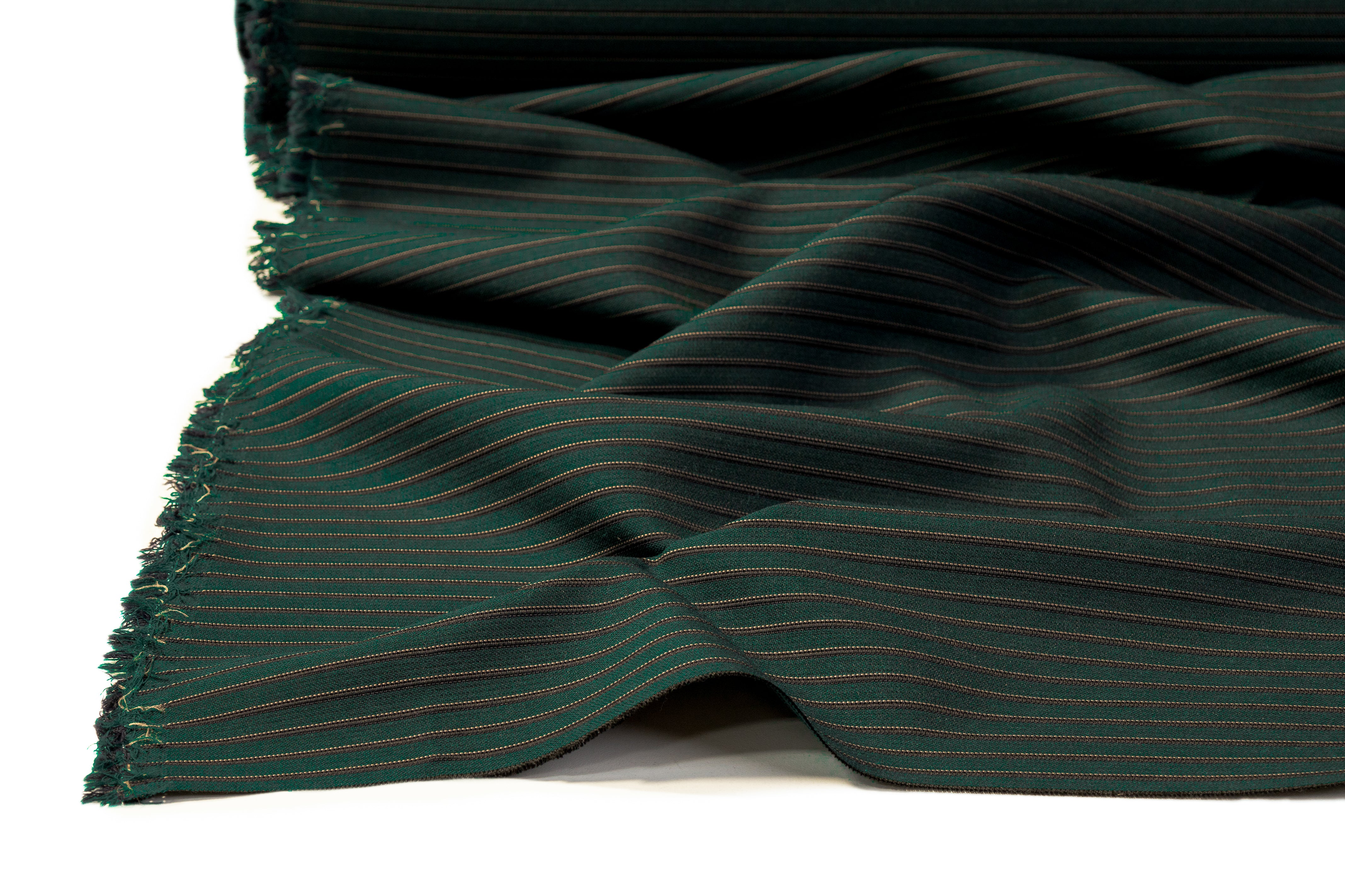Striped Italian Wool Blend - Green / Black