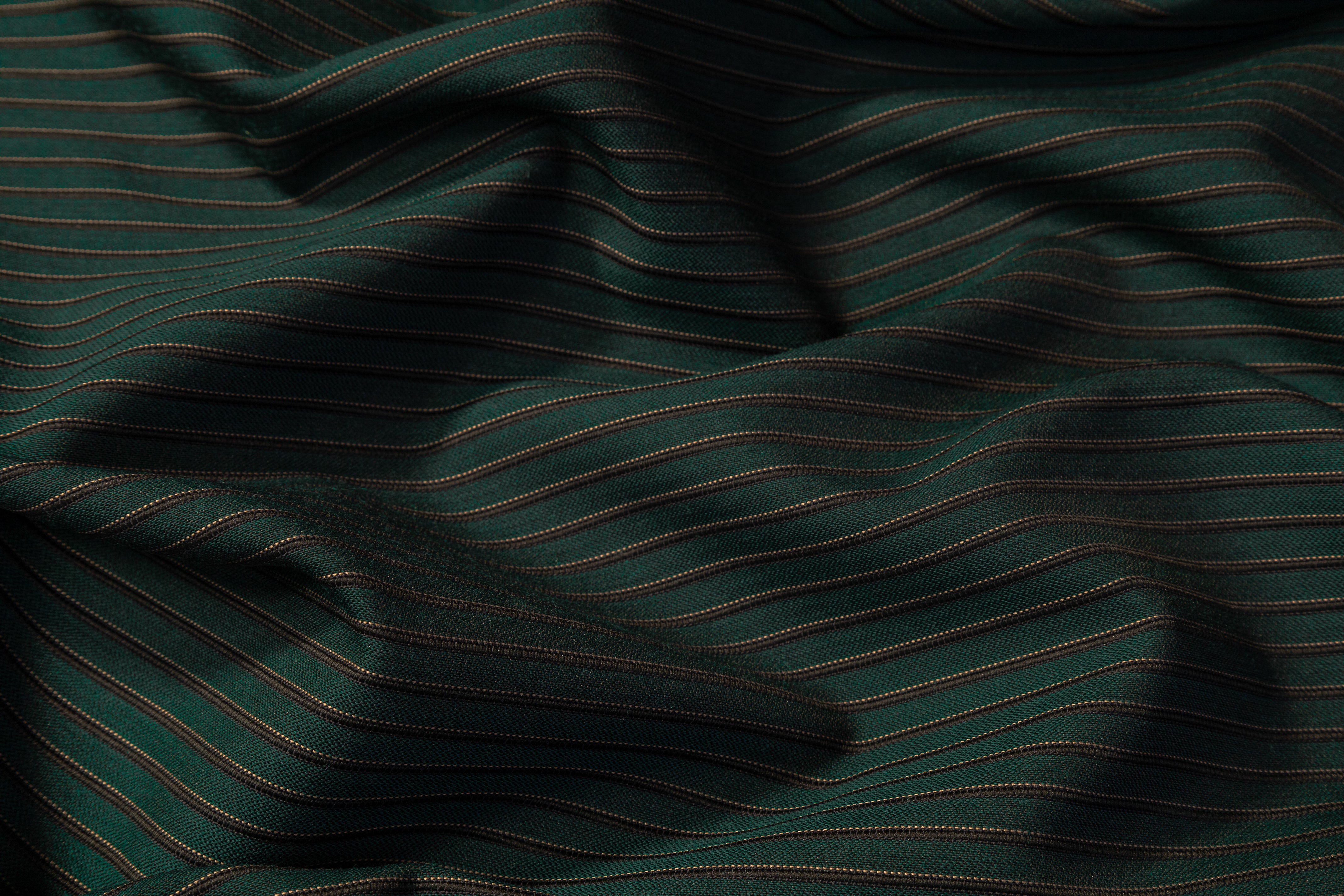Striped Italian Wool Blend - Green / Black